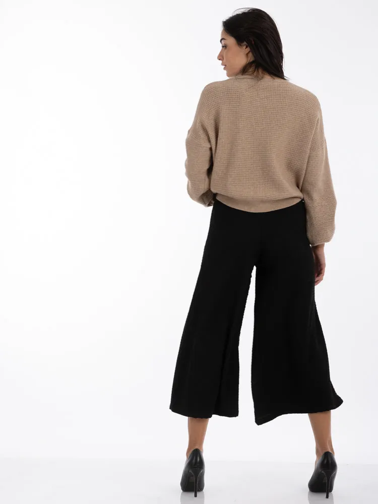 2204156- High Waist Wide Leg Pants
