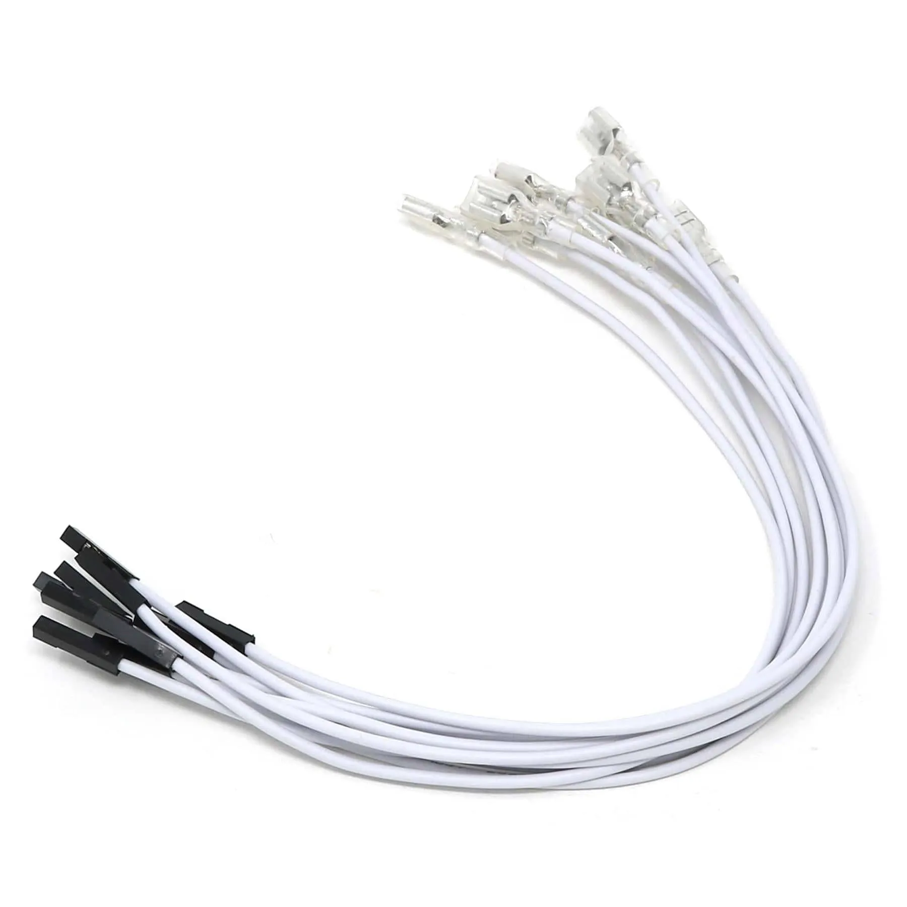 4.8mm/0.187" Spade to Female Jumper Wires (10-Pack)