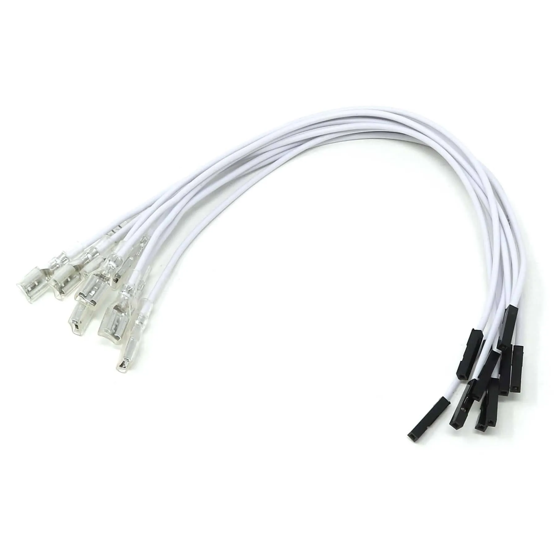 4.8mm/0.187" Spade to Female Jumper Wires (10-Pack)