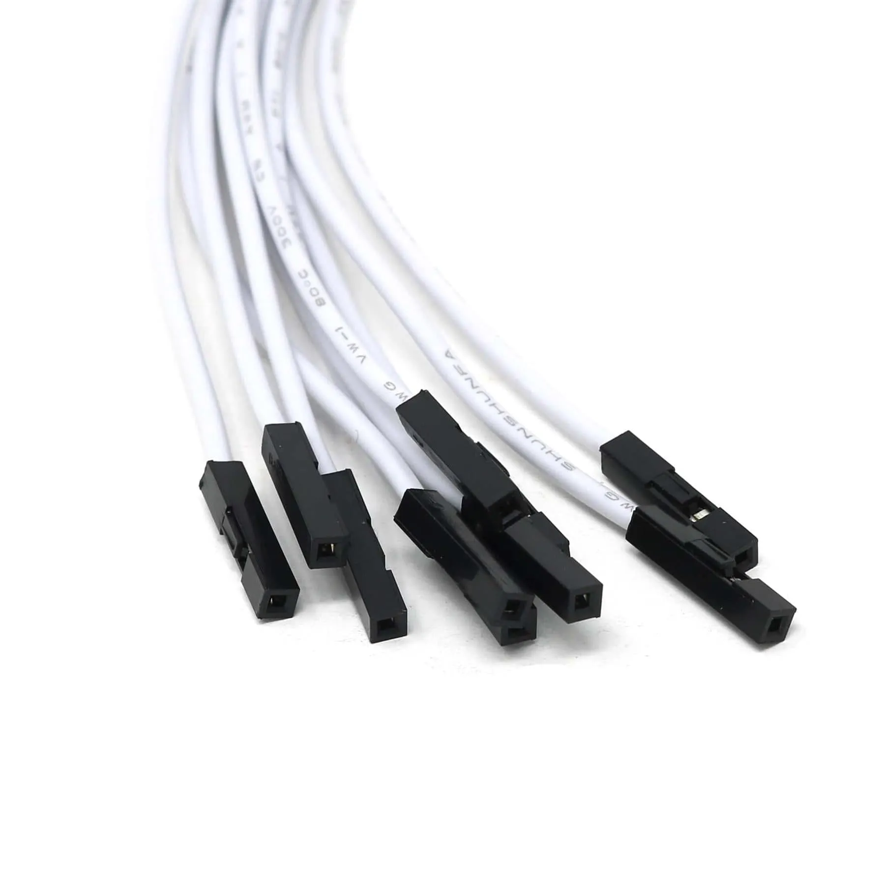 4.8mm/0.187" Spade to Female Jumper Wires (10-Pack)