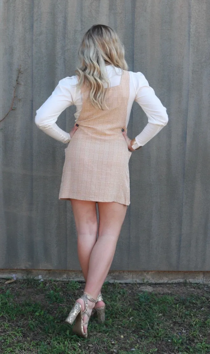 AFFIRM Plaid Pinafore Skirt Jumper Dress