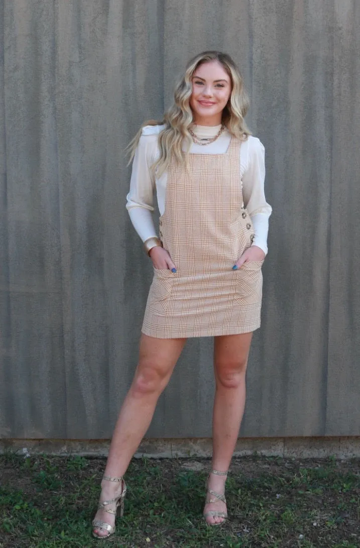 AFFIRM Plaid Pinafore Skirt Jumper Dress