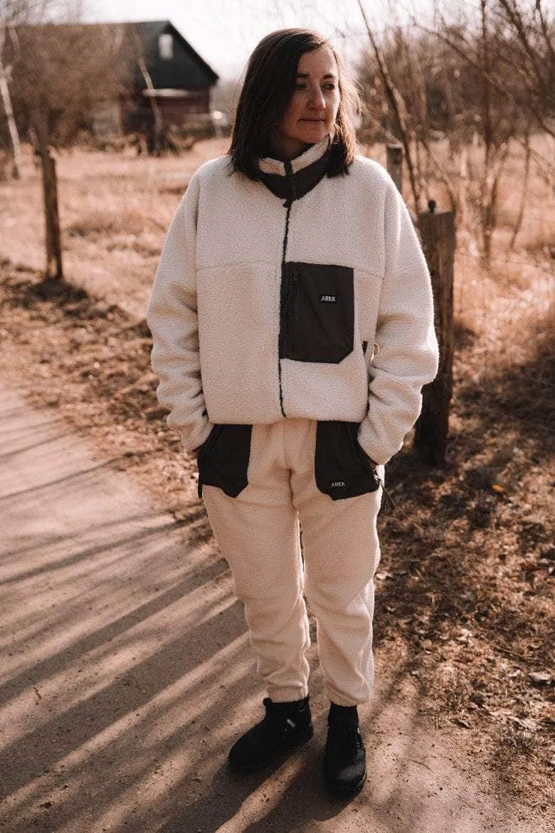 ARKK Box Logo Polar Jacket | Light Sand Dark Army