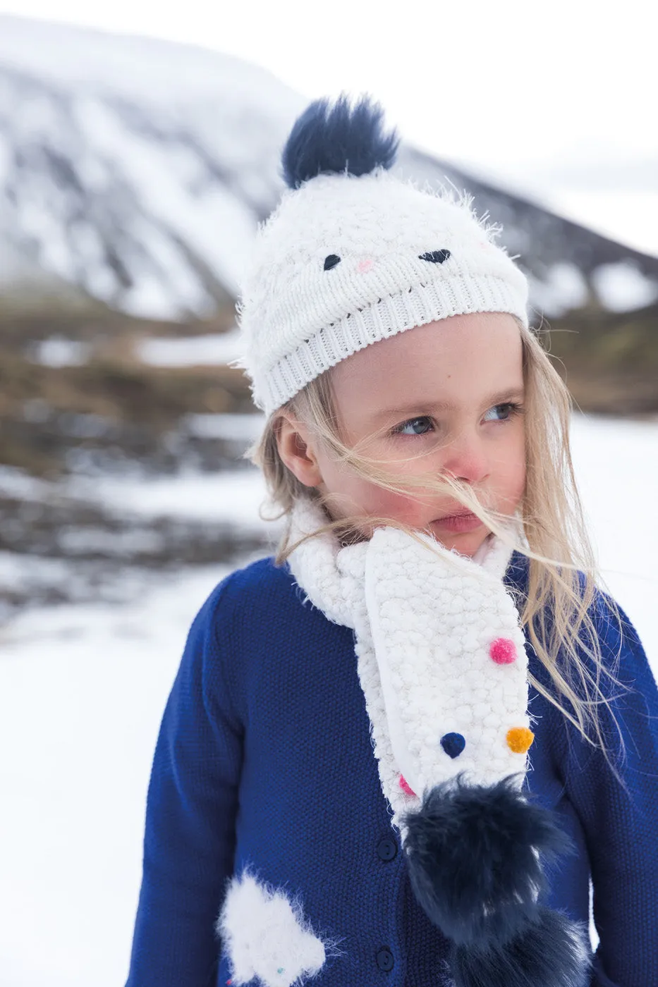 Baby Fluffy Knitted Hat with Pompom