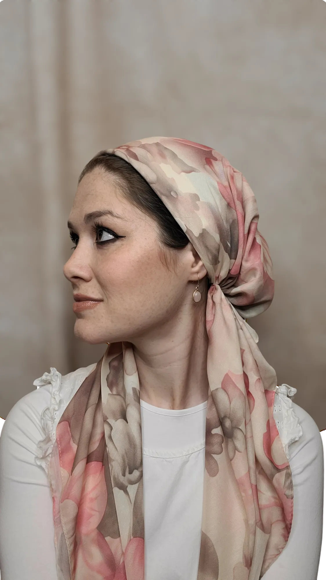 Blooming Pink Square Scarf