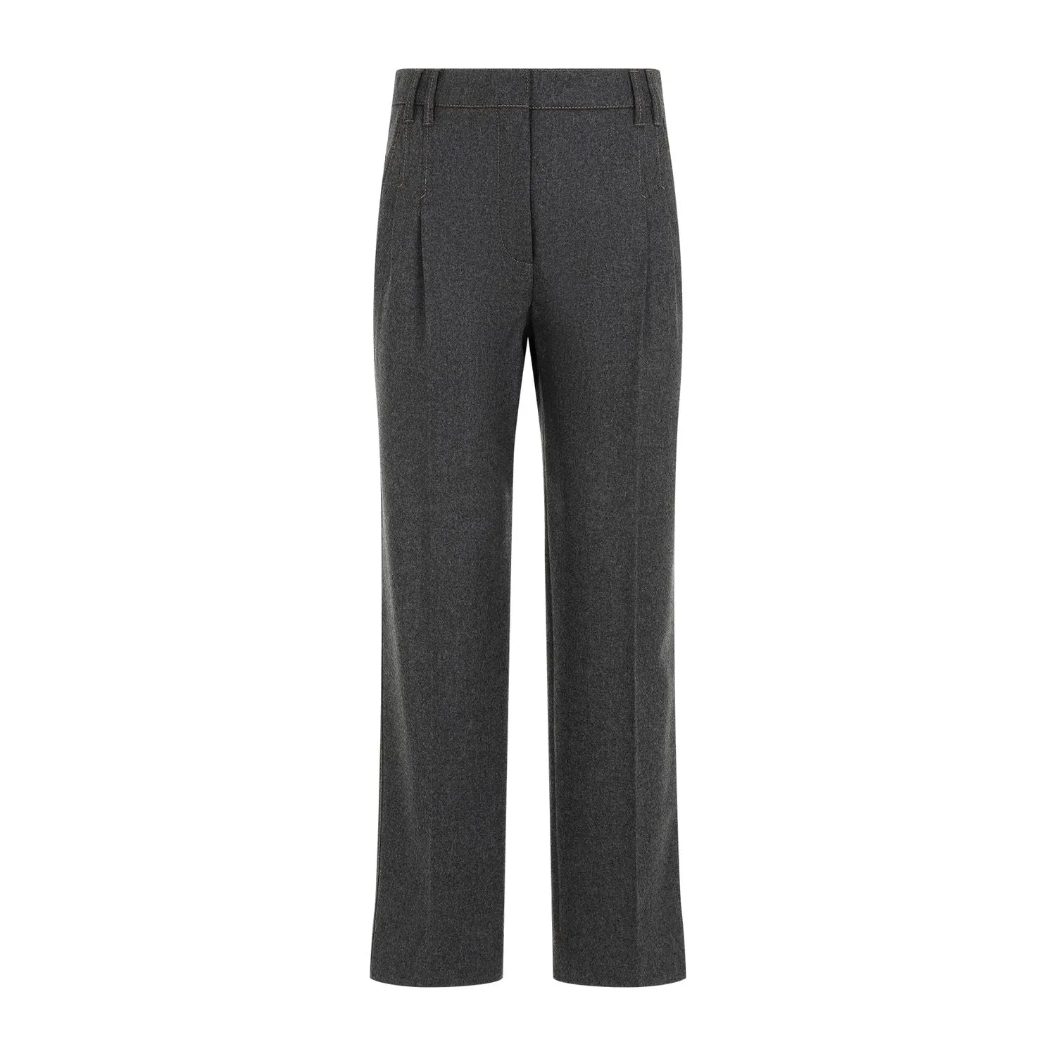 BRUNELLO CUCINELLI Luxurious Cropped Flannel Pants