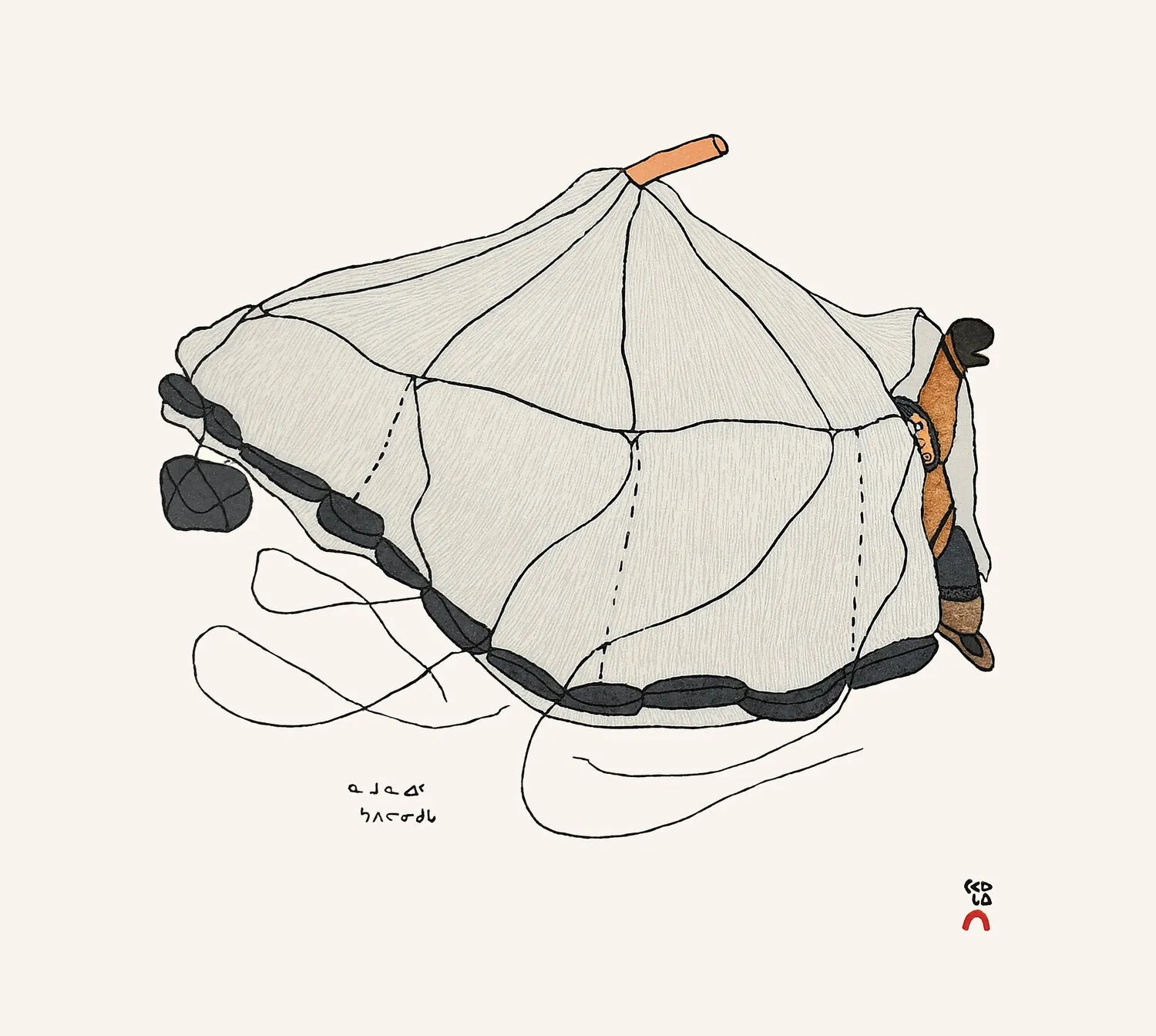 Cape Dorset 2020 Print, Namonai’s Tent, Shuvinai Ashoona
