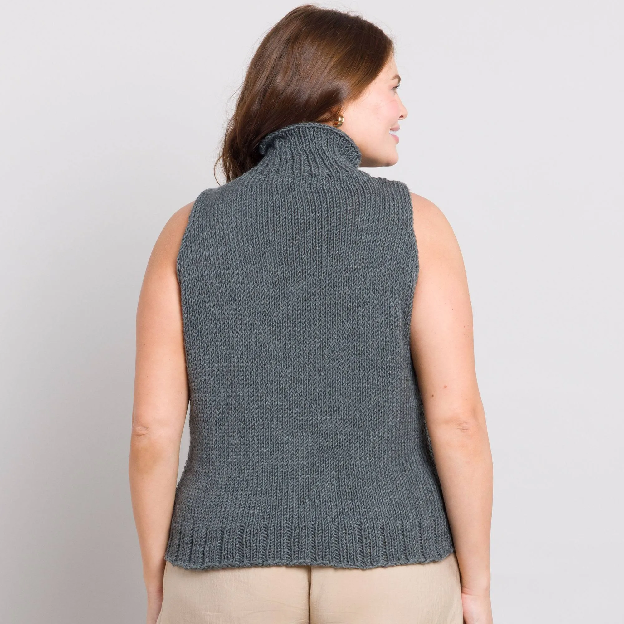 Caron Simply Me Knit Mockneck Vest