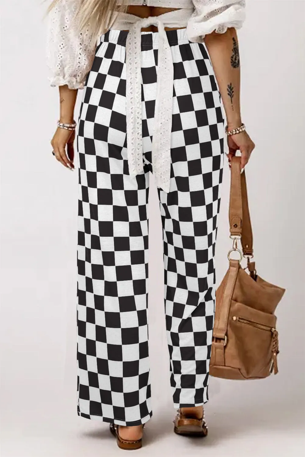Checkmate High Waist Wide Leg Pants