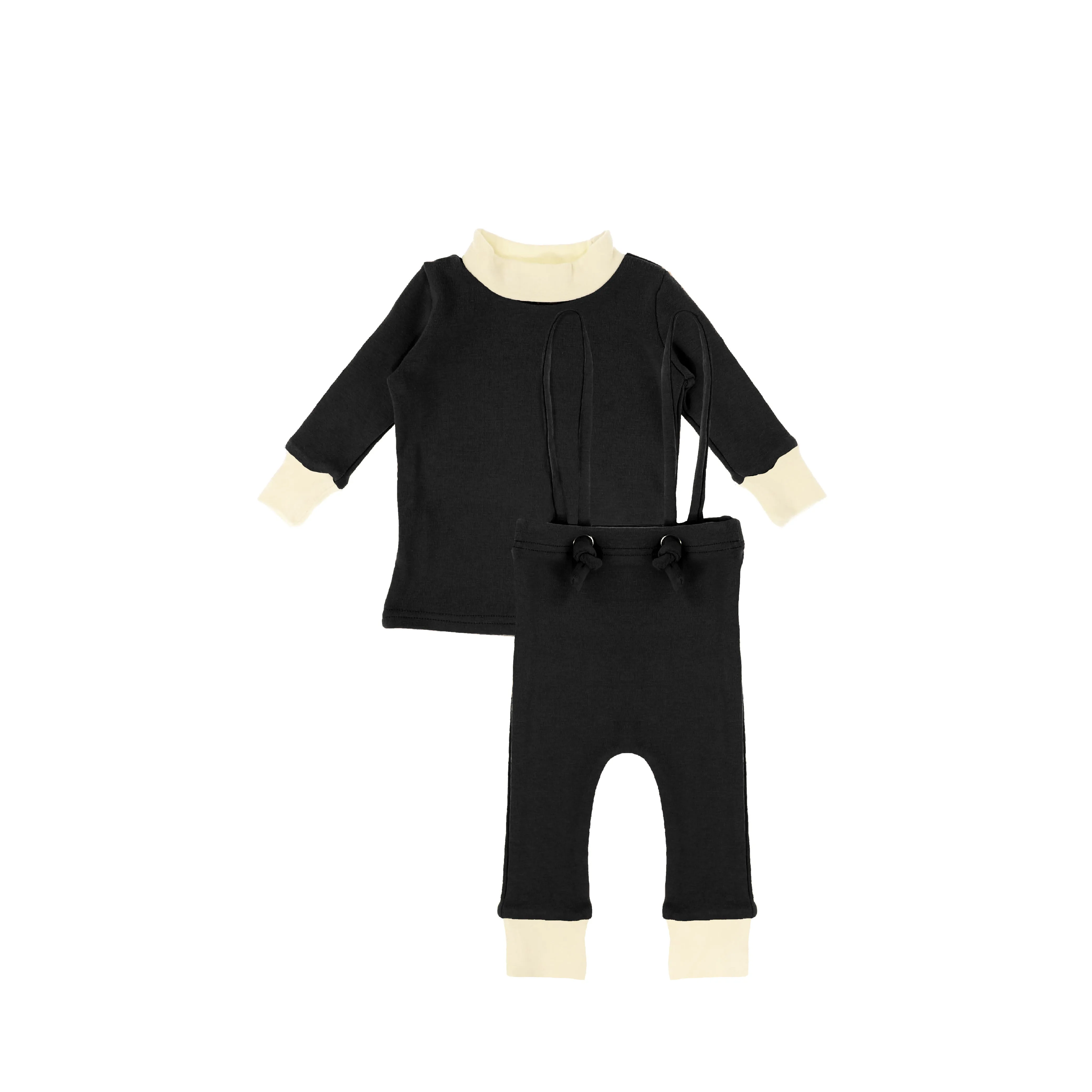 CONTRAST MOCKNECK OVERALL SET