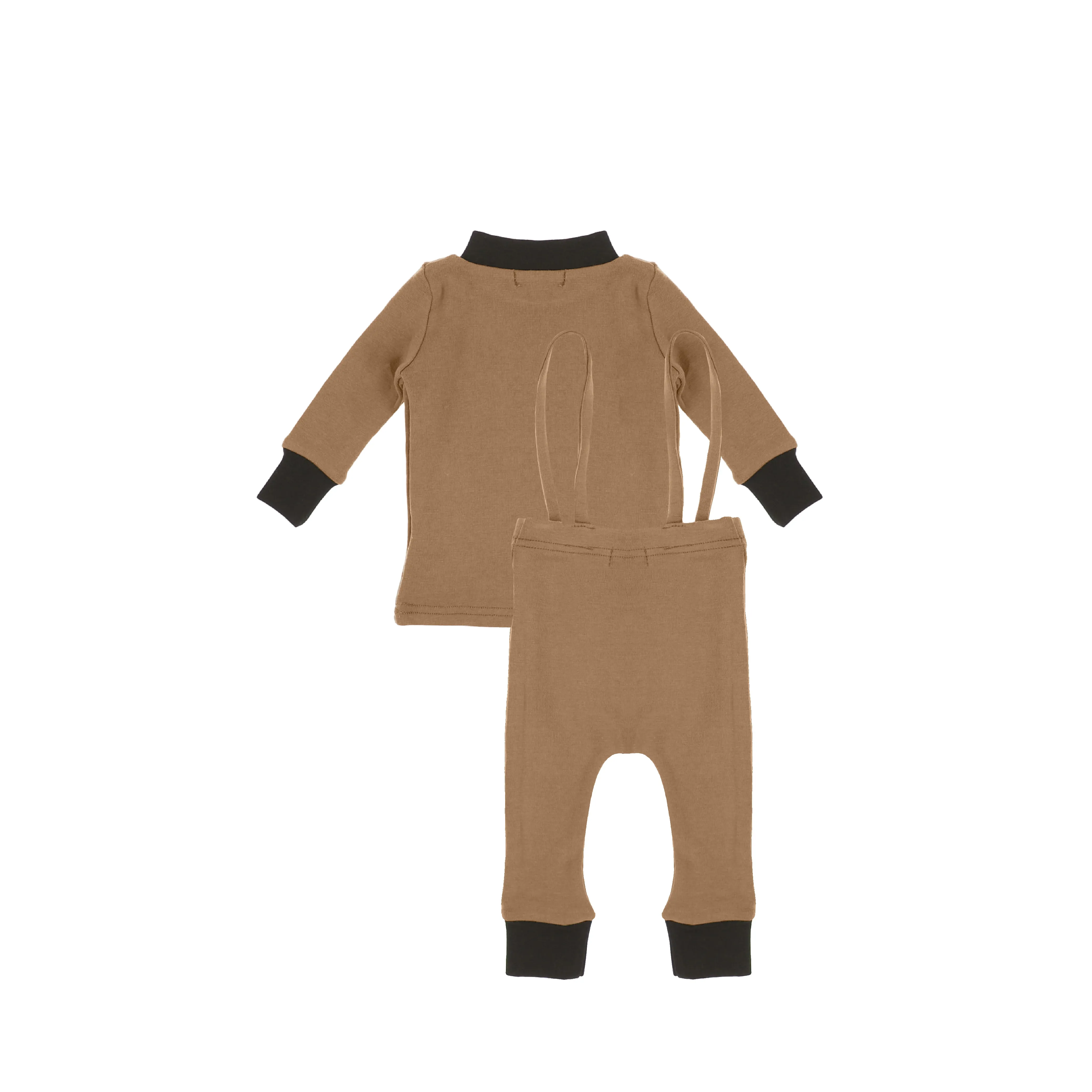 CONTRAST MOCKNECK OVERALL SET