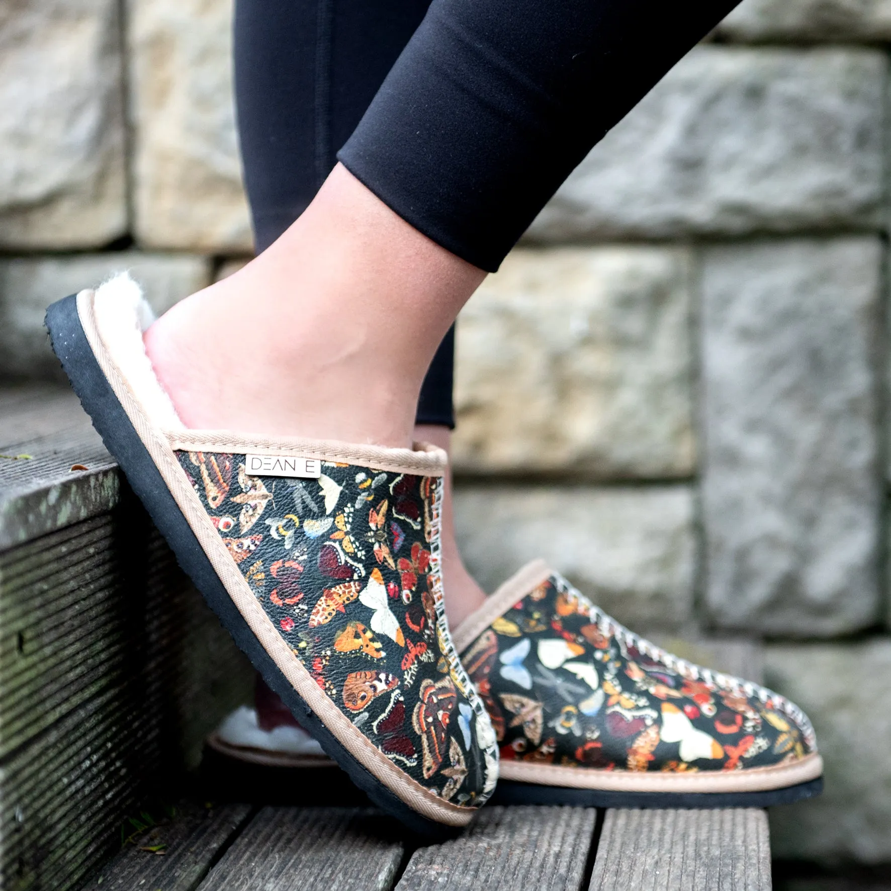 Genuine Leather Sheepskin Mule Slipper - Bugs