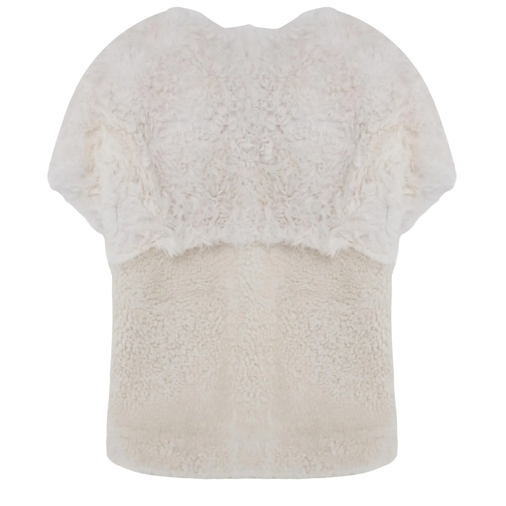 Gilet in shearling grigio