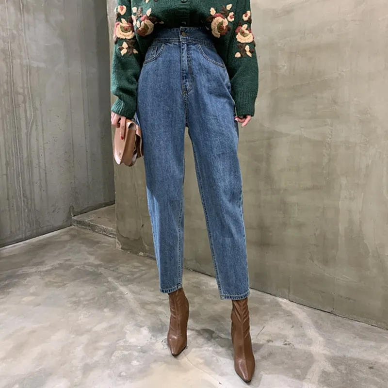 Harem Pants High Waist Loose Denim Jeans