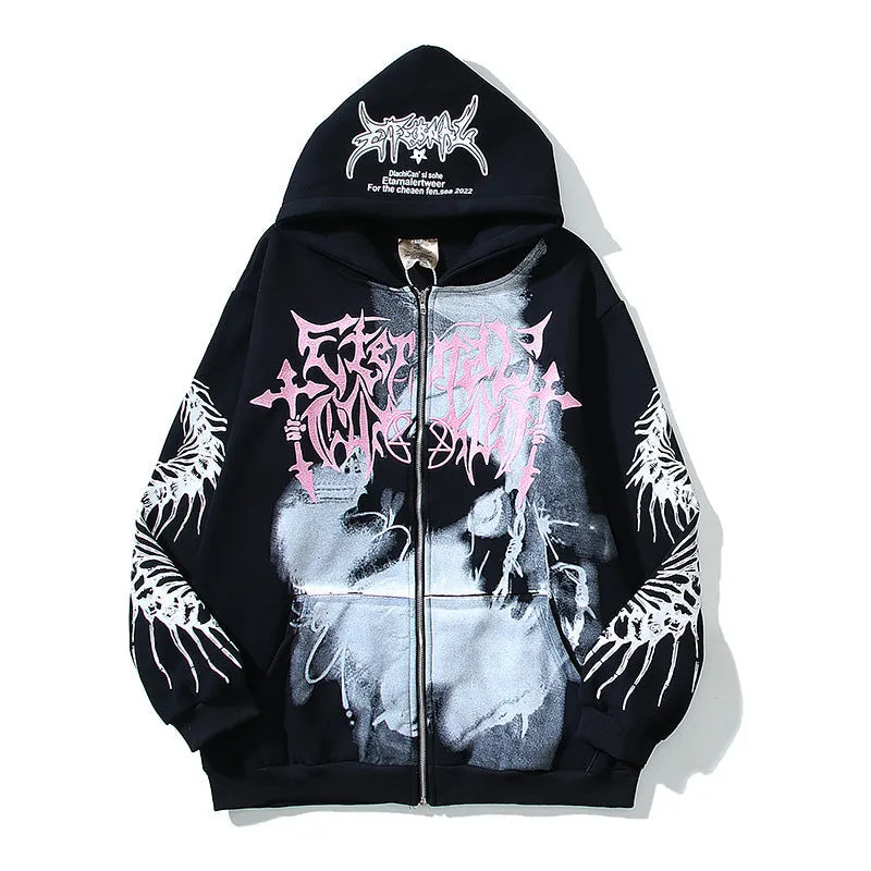 Hellstar Hoodie Dinosaur Keel Printing
