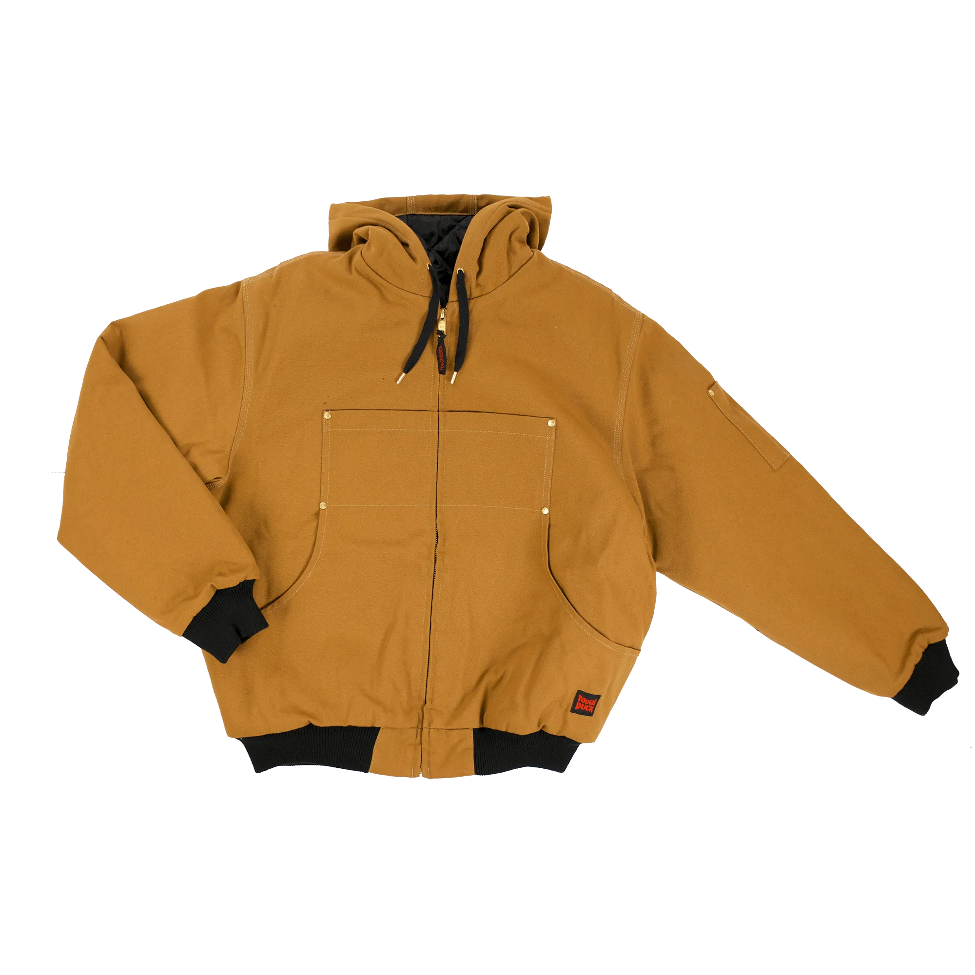 Hooded Moto Jacket - Brown