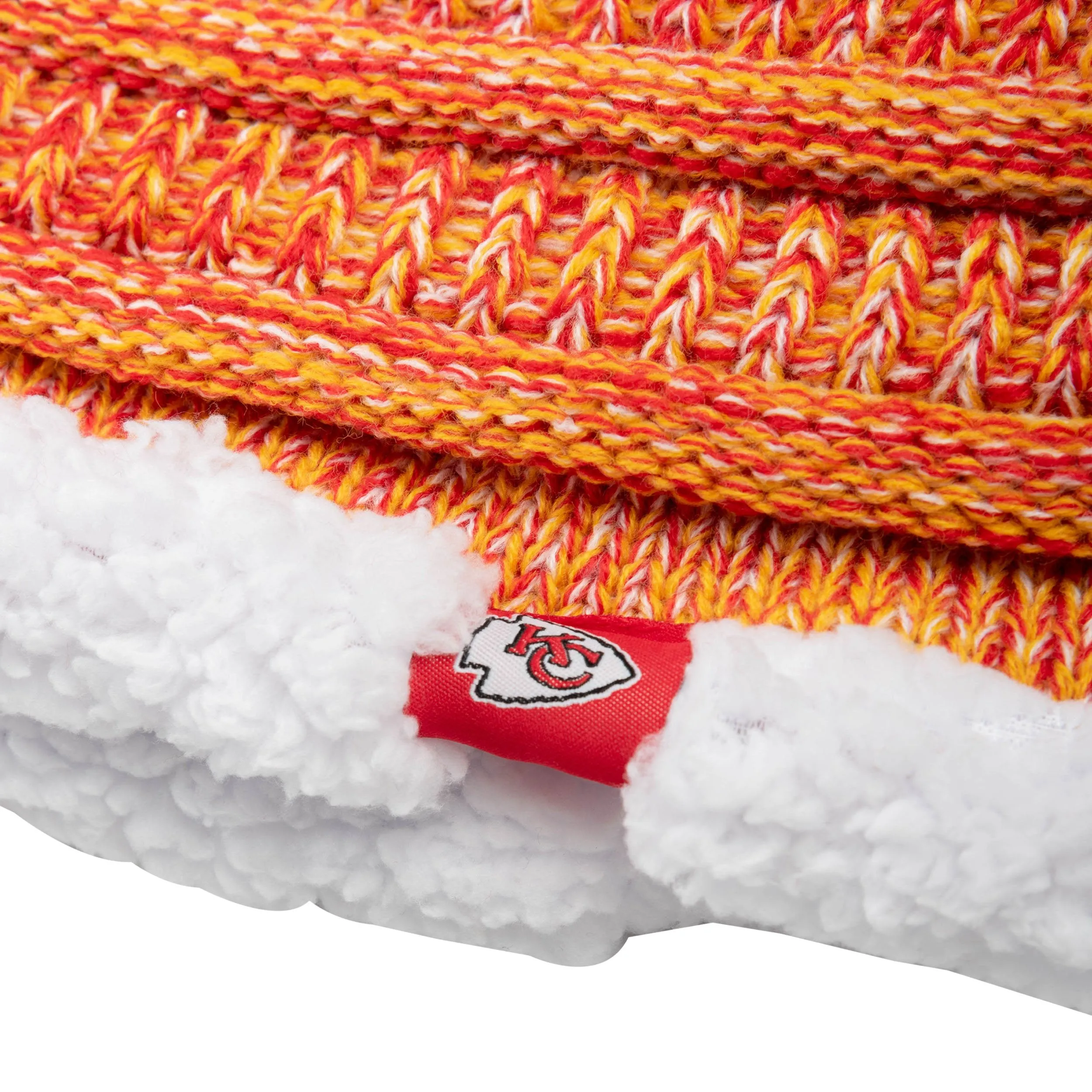 Kansas City Chiefs NFL Womens Color Wave Chunky Beanie & Gaiter Scarf Set