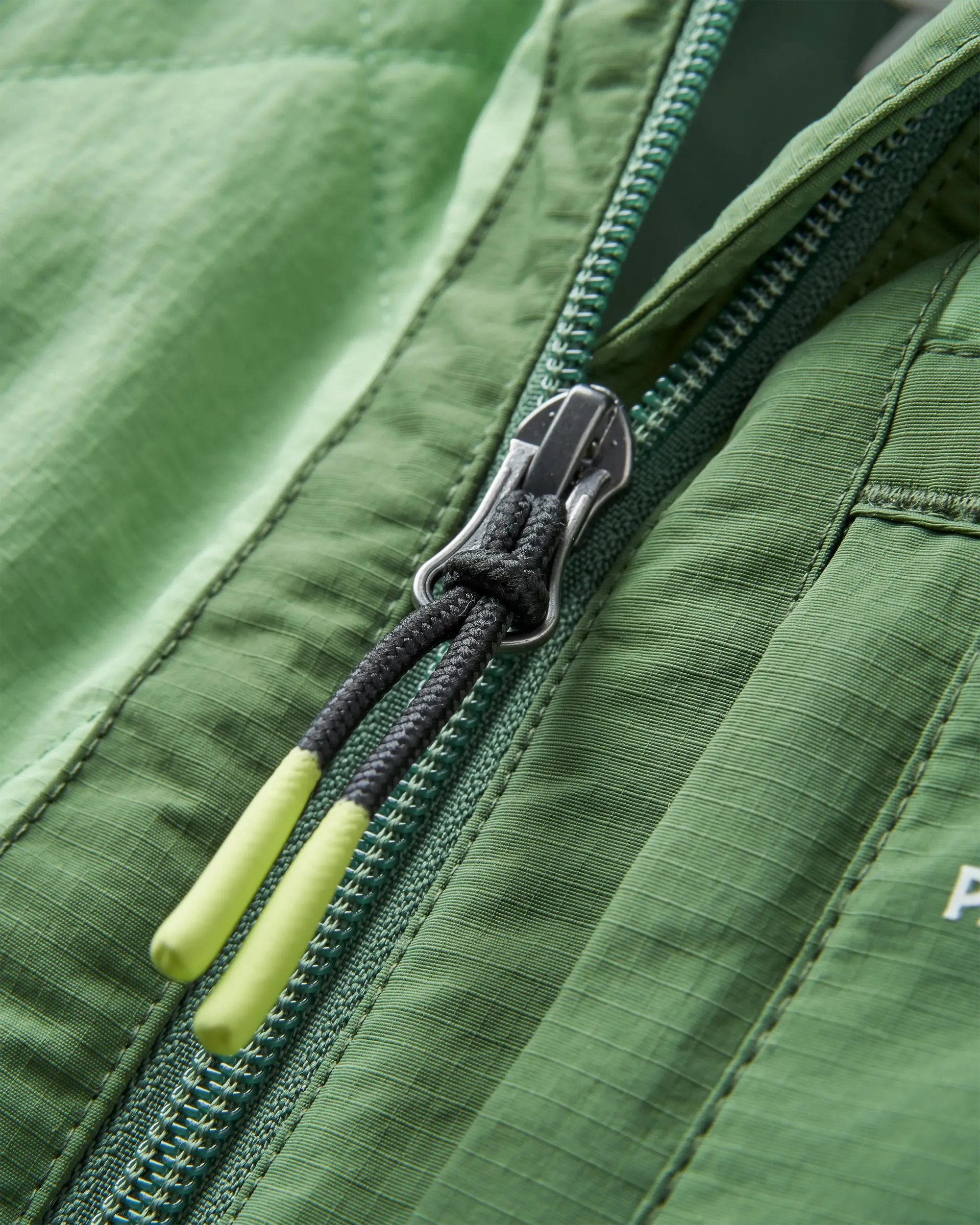 Lara Quilted Jacket - Faded Denim/Stem Green