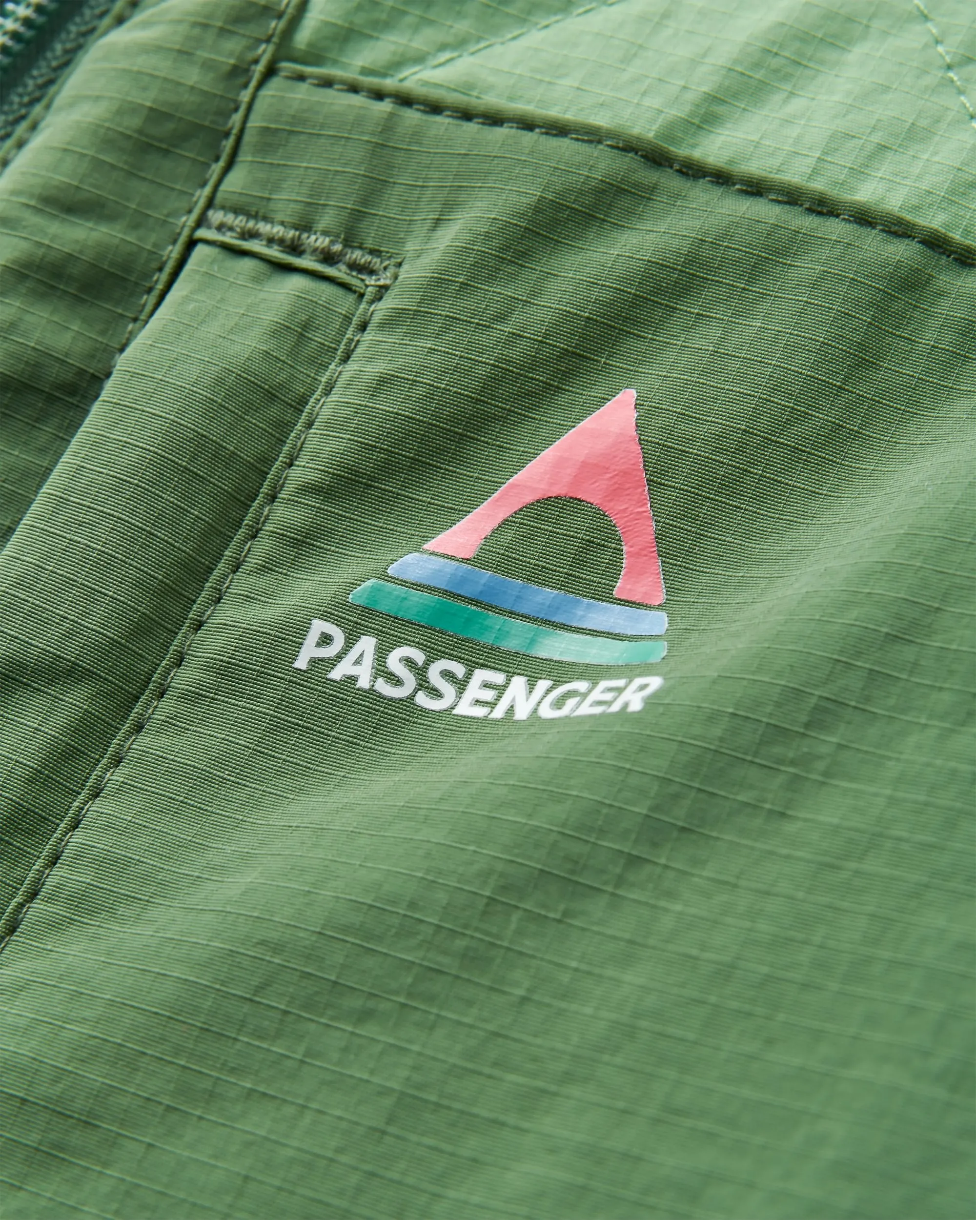 Lara Quilted Jacket - Faded Denim/Stem Green