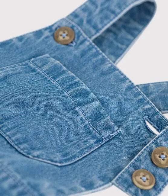 LIGHT DENIM OVERALL SHORTS