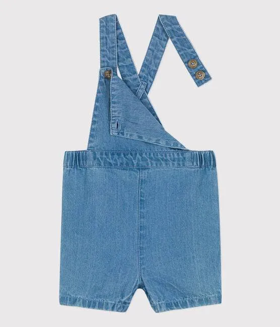 LIGHT DENIM OVERALL SHORTS