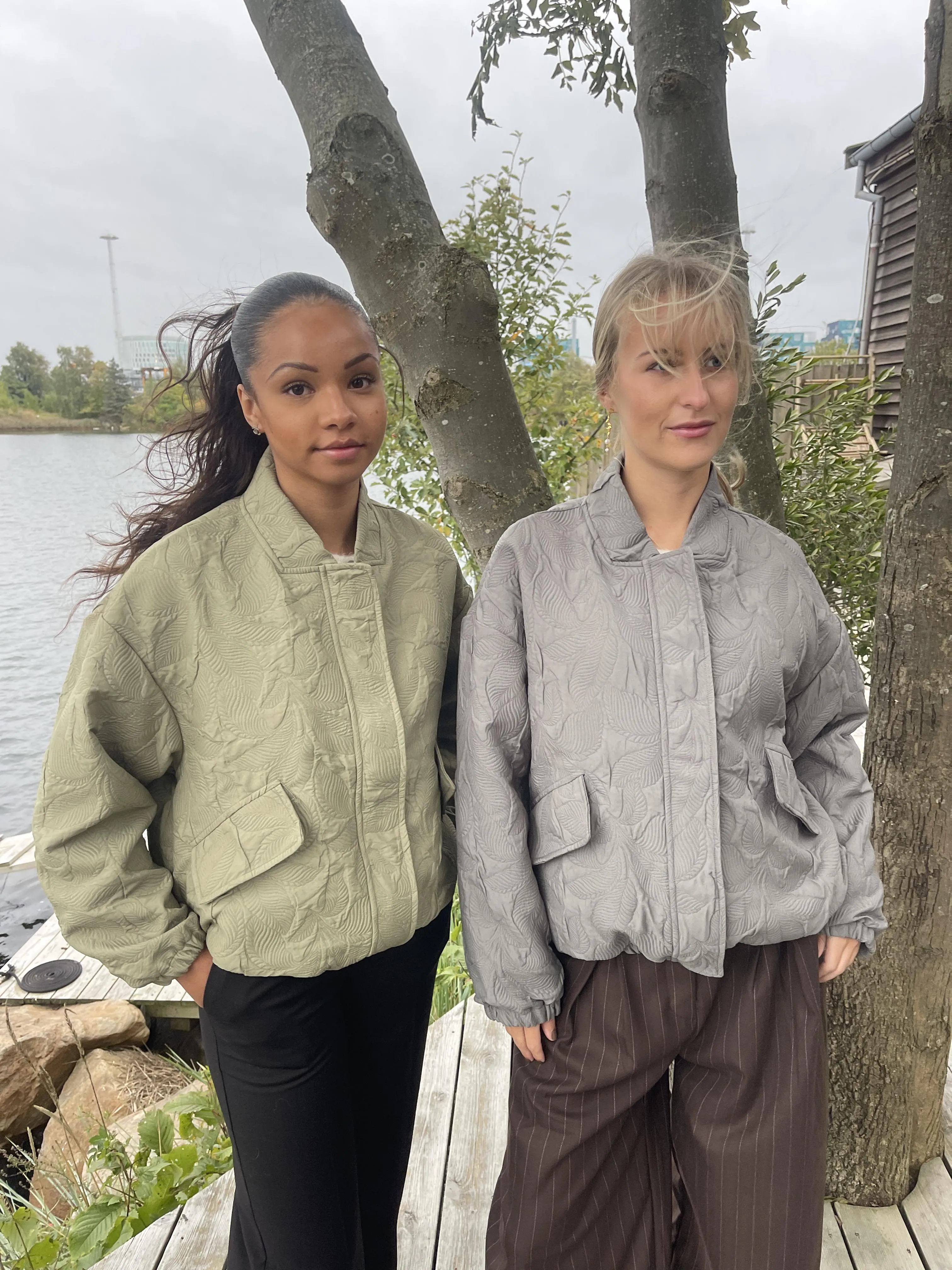 Lillian jacket with pattern - Khaki