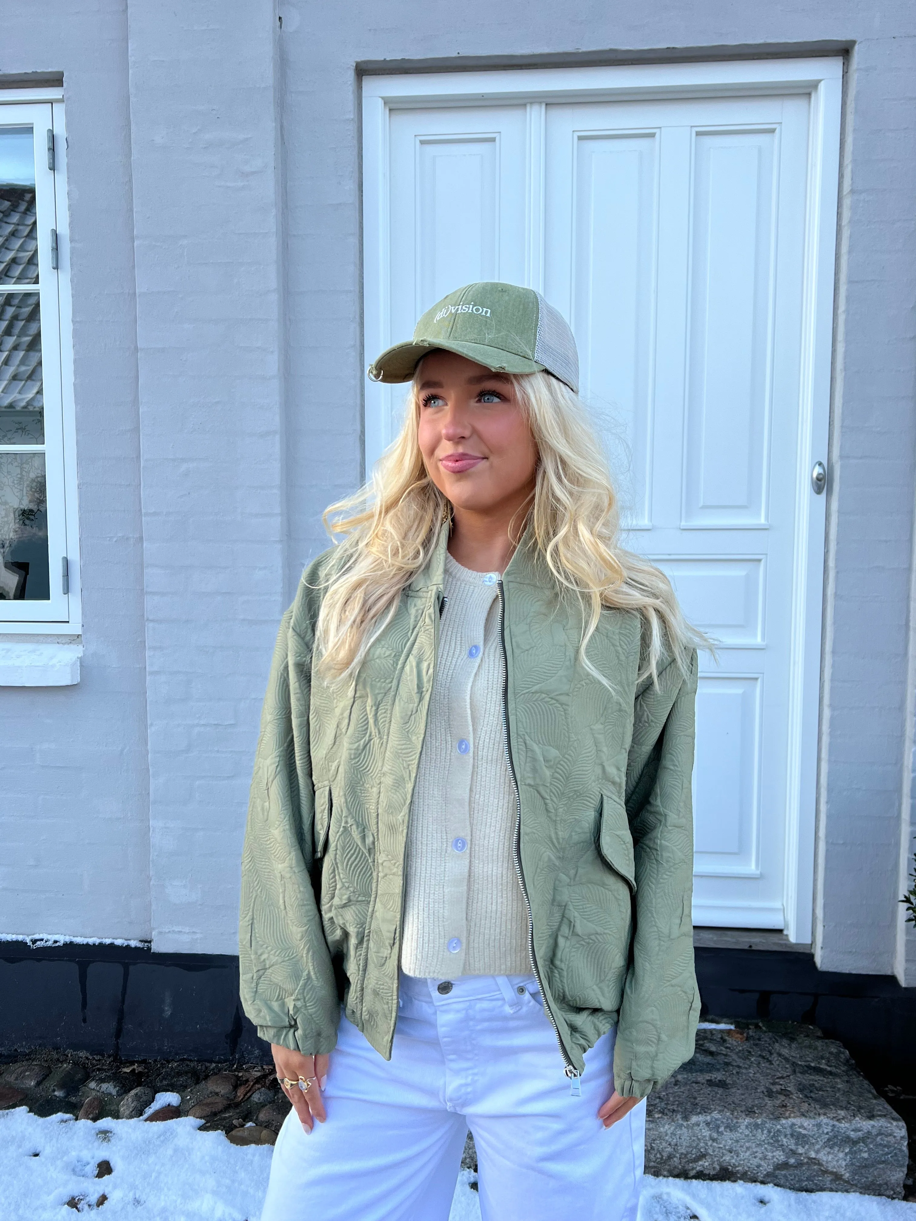 Lillian jacket with pattern - Khaki