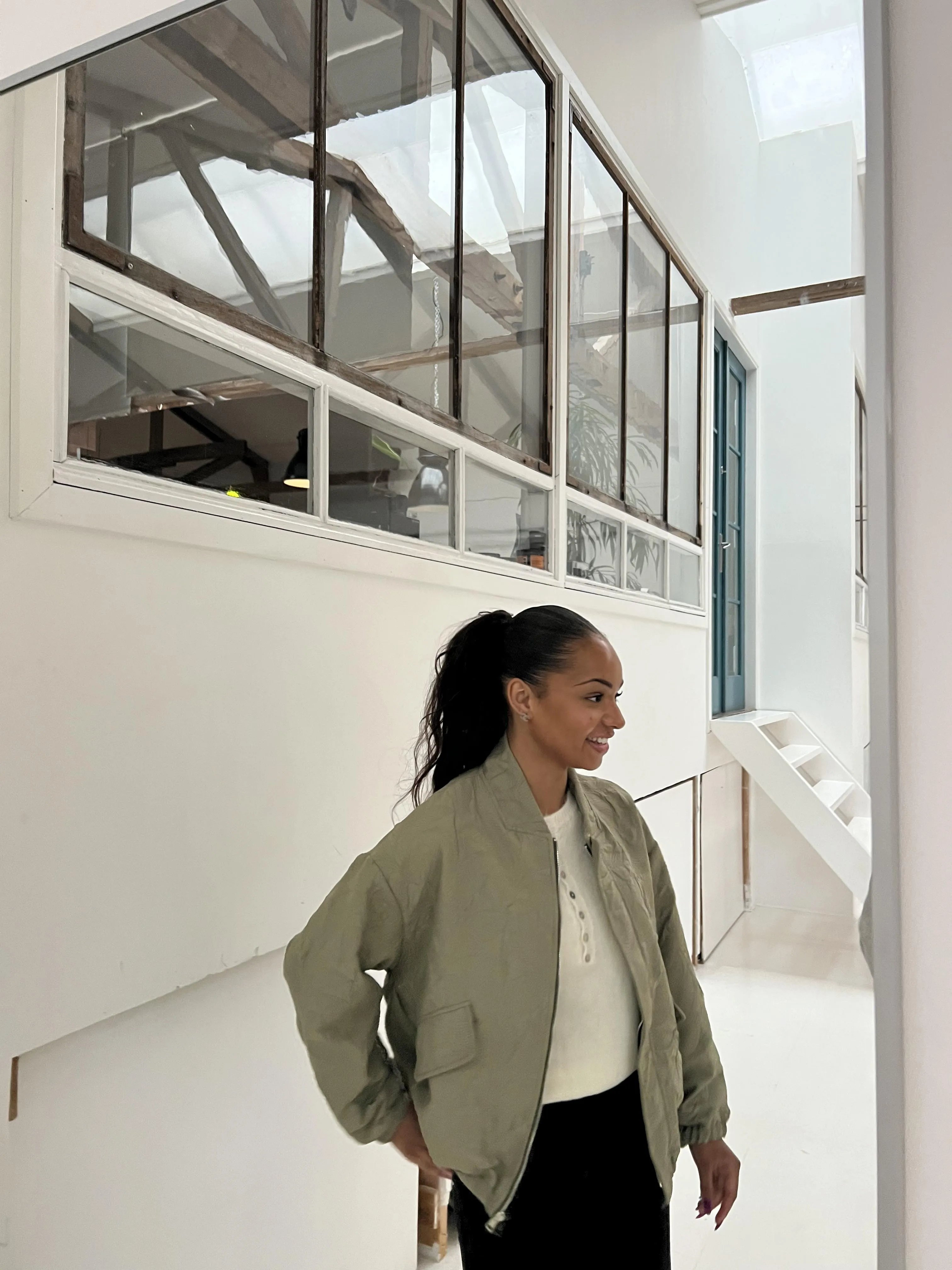 Lillian jacket with pattern - Khaki