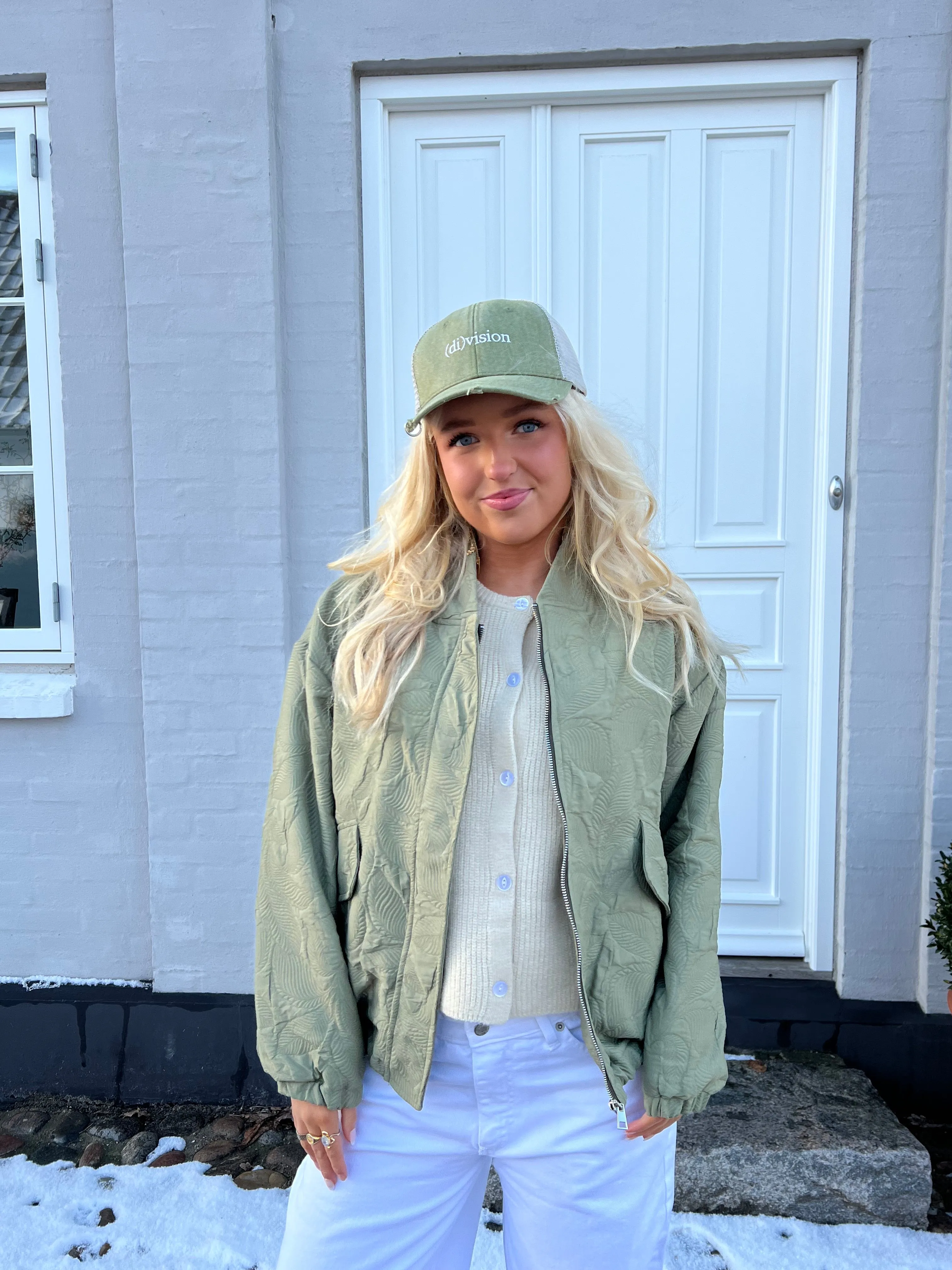 Lillian jacket with pattern - Khaki