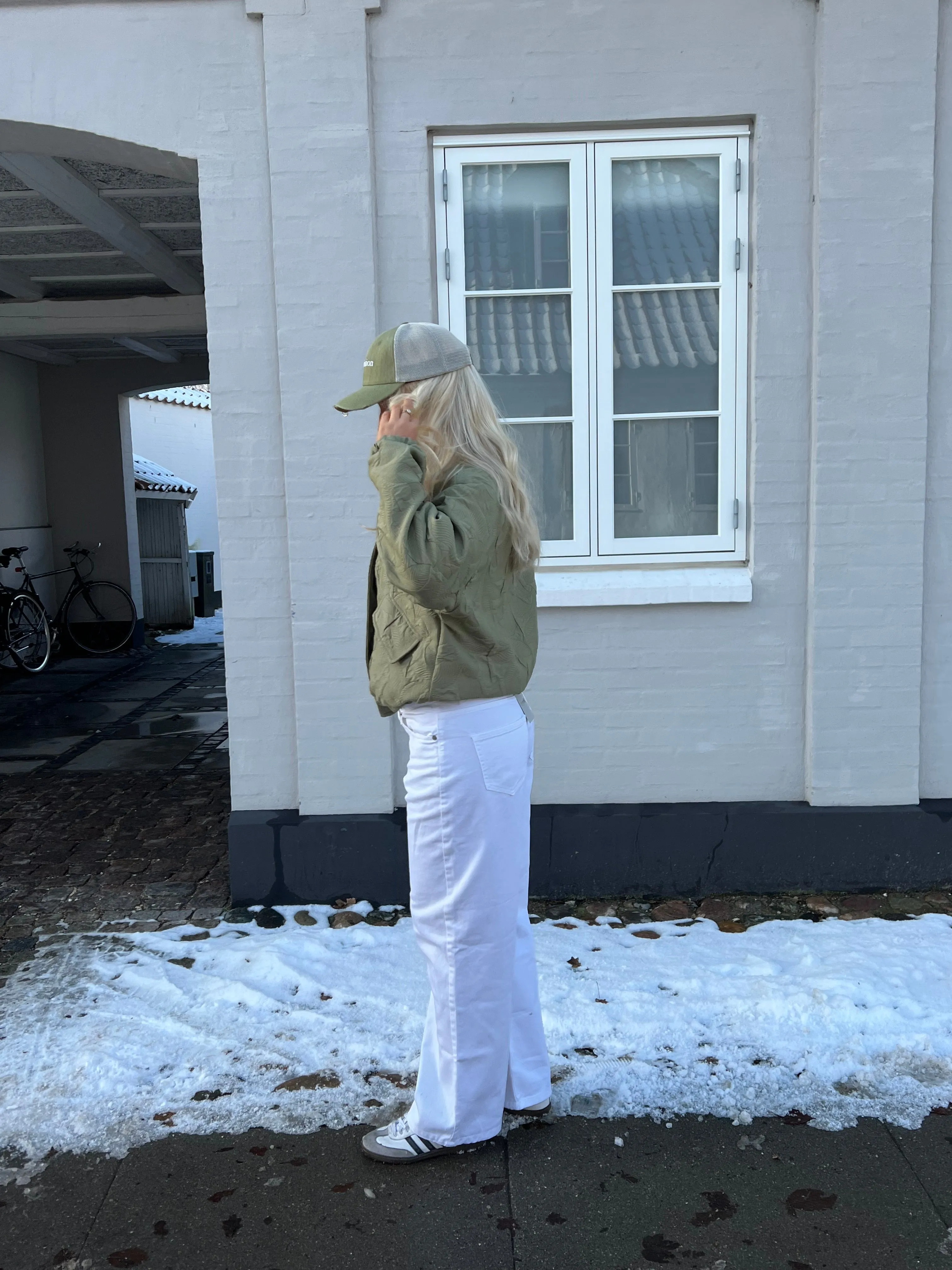 Lillian jacket with pattern - Khaki