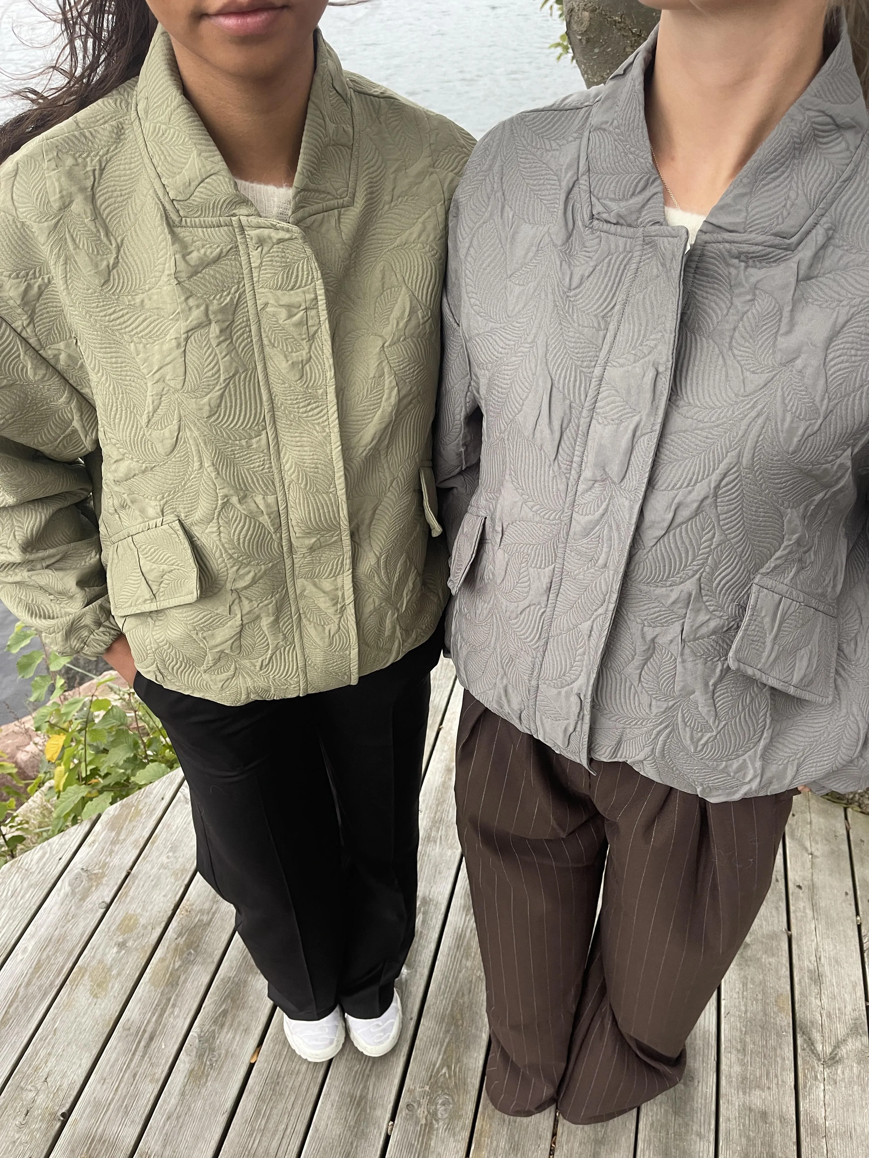 Lillian jacket with pattern - Khaki