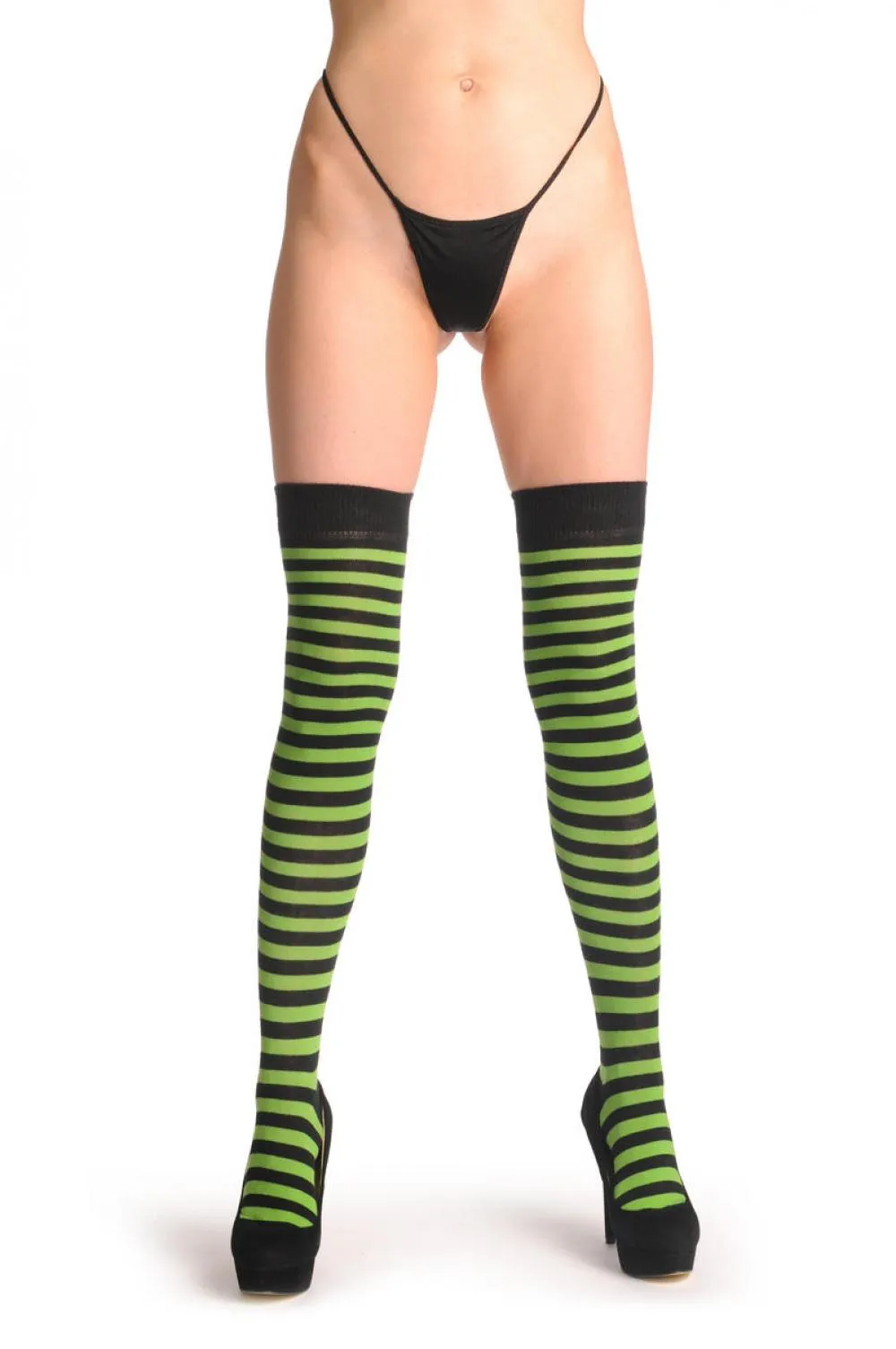 Line Green & Black Stripes