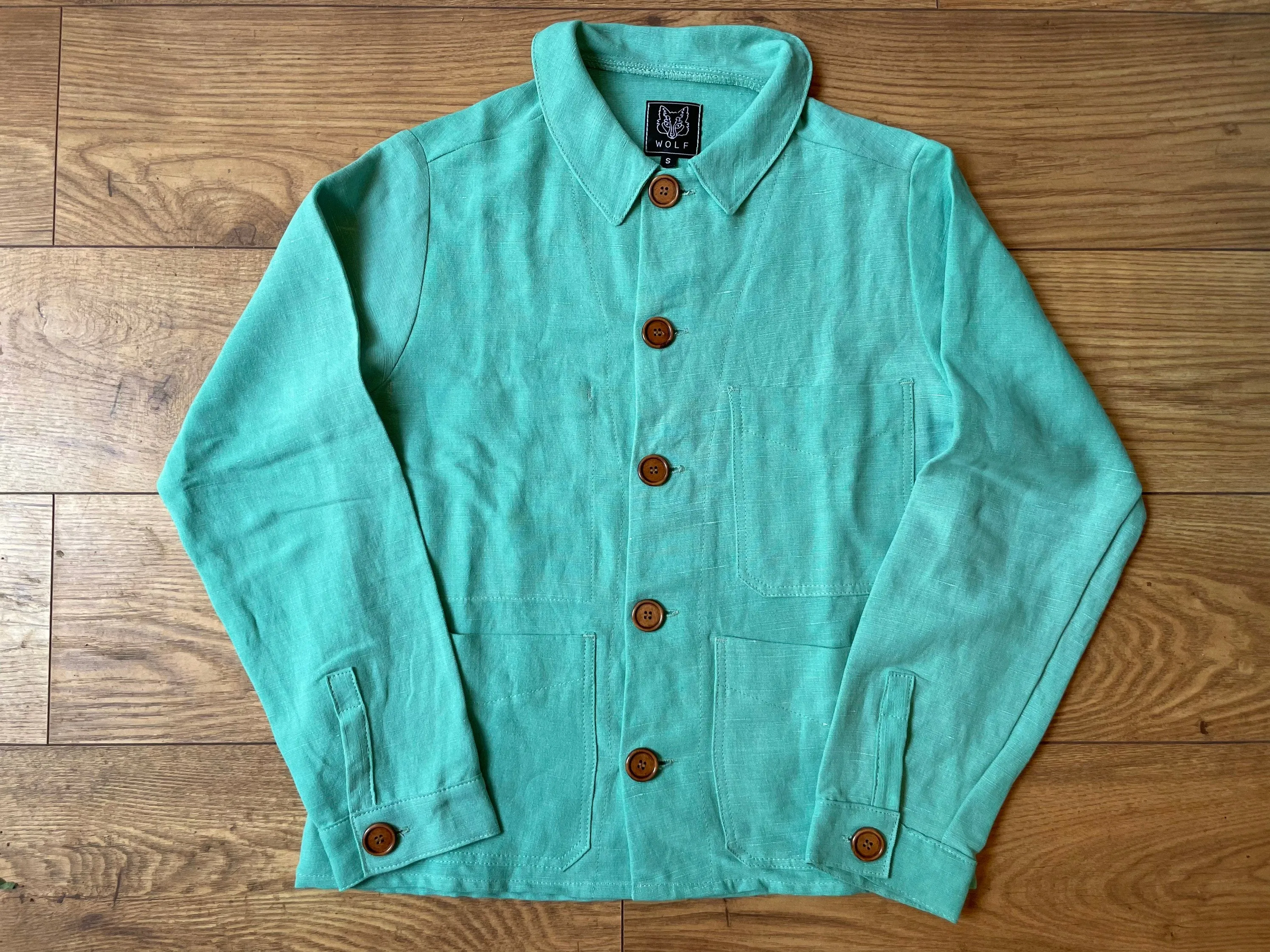 Made in England Linen French Workwear Jacket