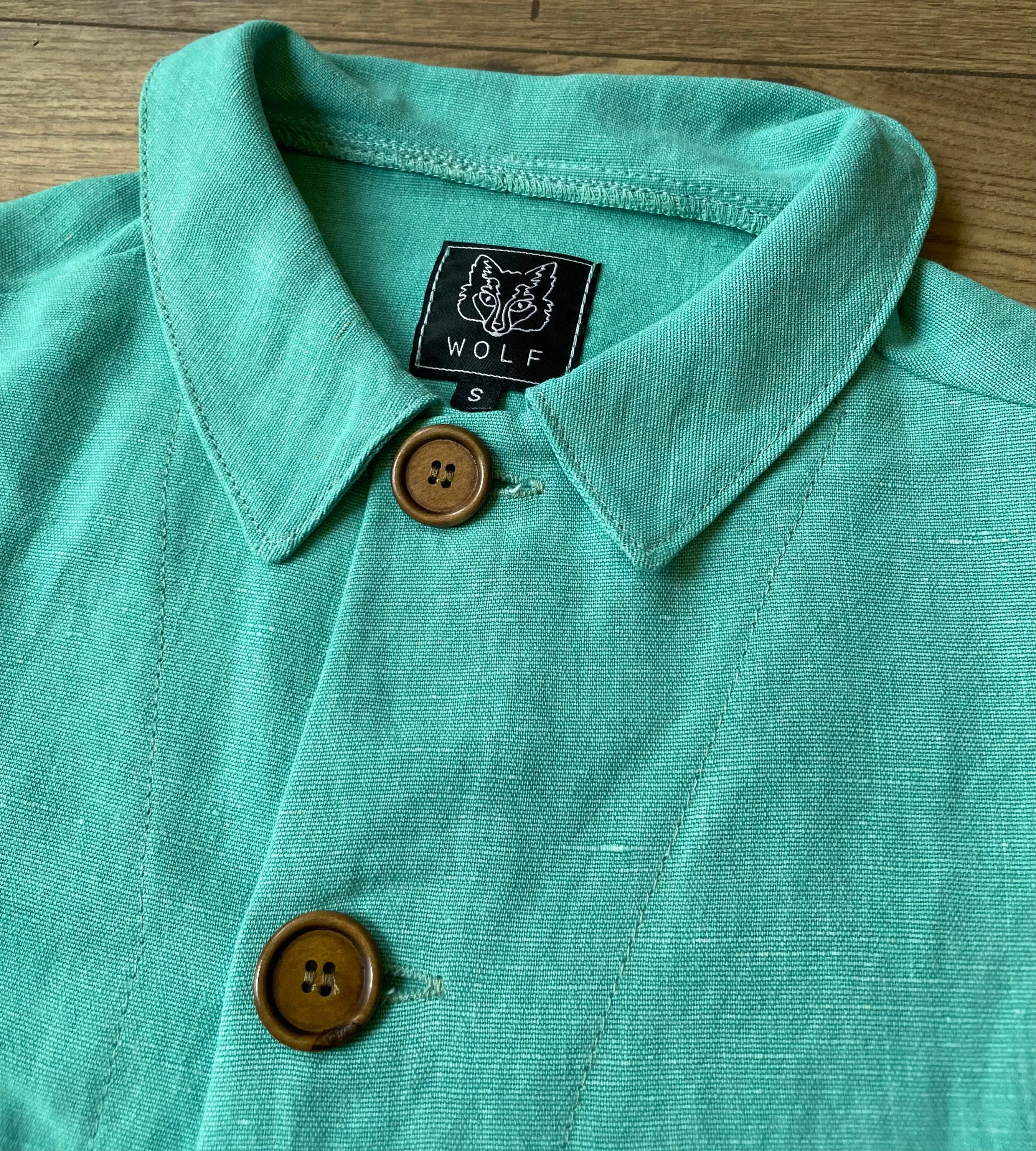 Made in England Linen French Workwear Jacket