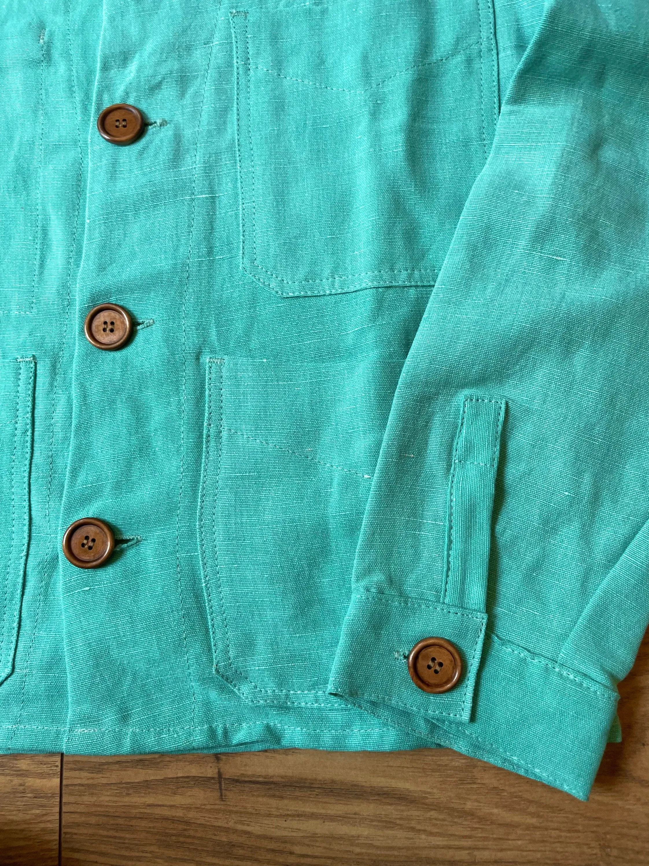 Made in England Linen French Workwear Jacket