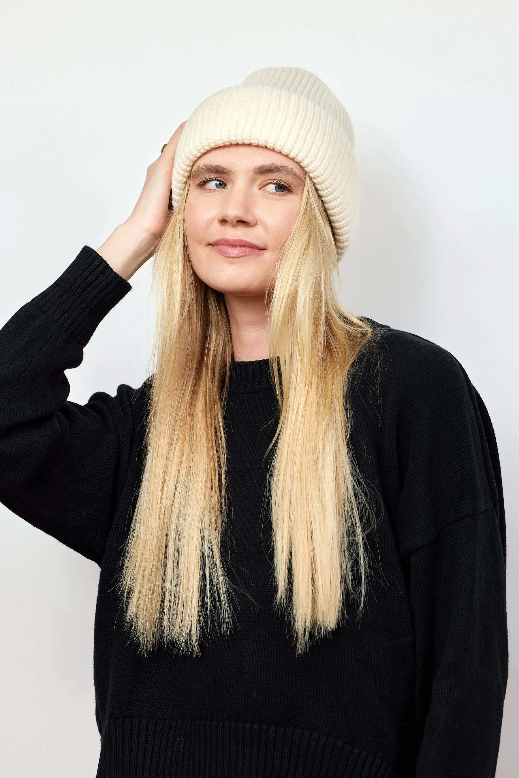 Major Beanie in Ivory