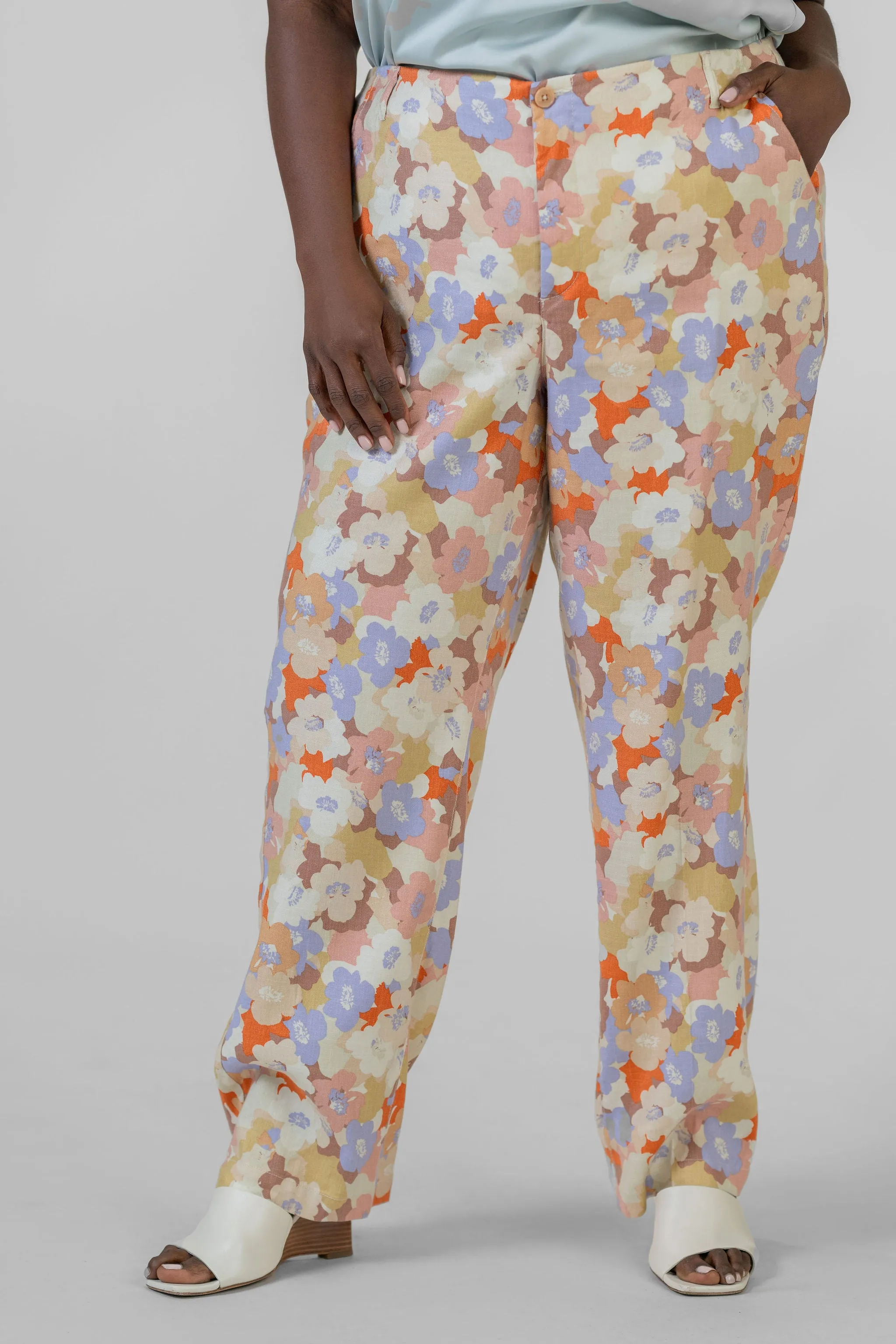 MARILYN LINEN BLEND TROUSERS