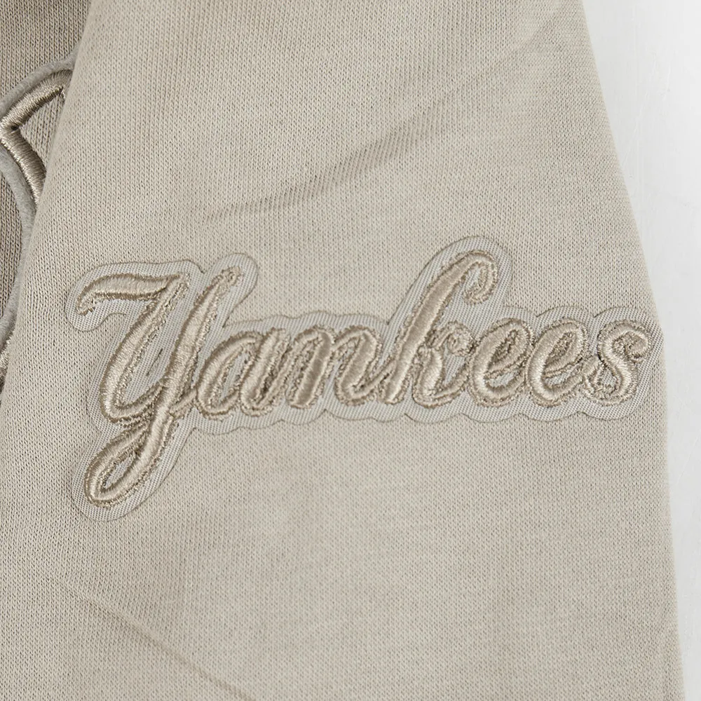 NEW YORK YANKEES NEUTRAL LITTLE BOYS FLC PO HOODIE (TAUPE)