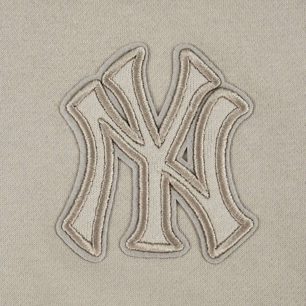 NEW YORK YANKEES NEUTRAL LITTLE BOYS FLC PO HOODIE (TAUPE)