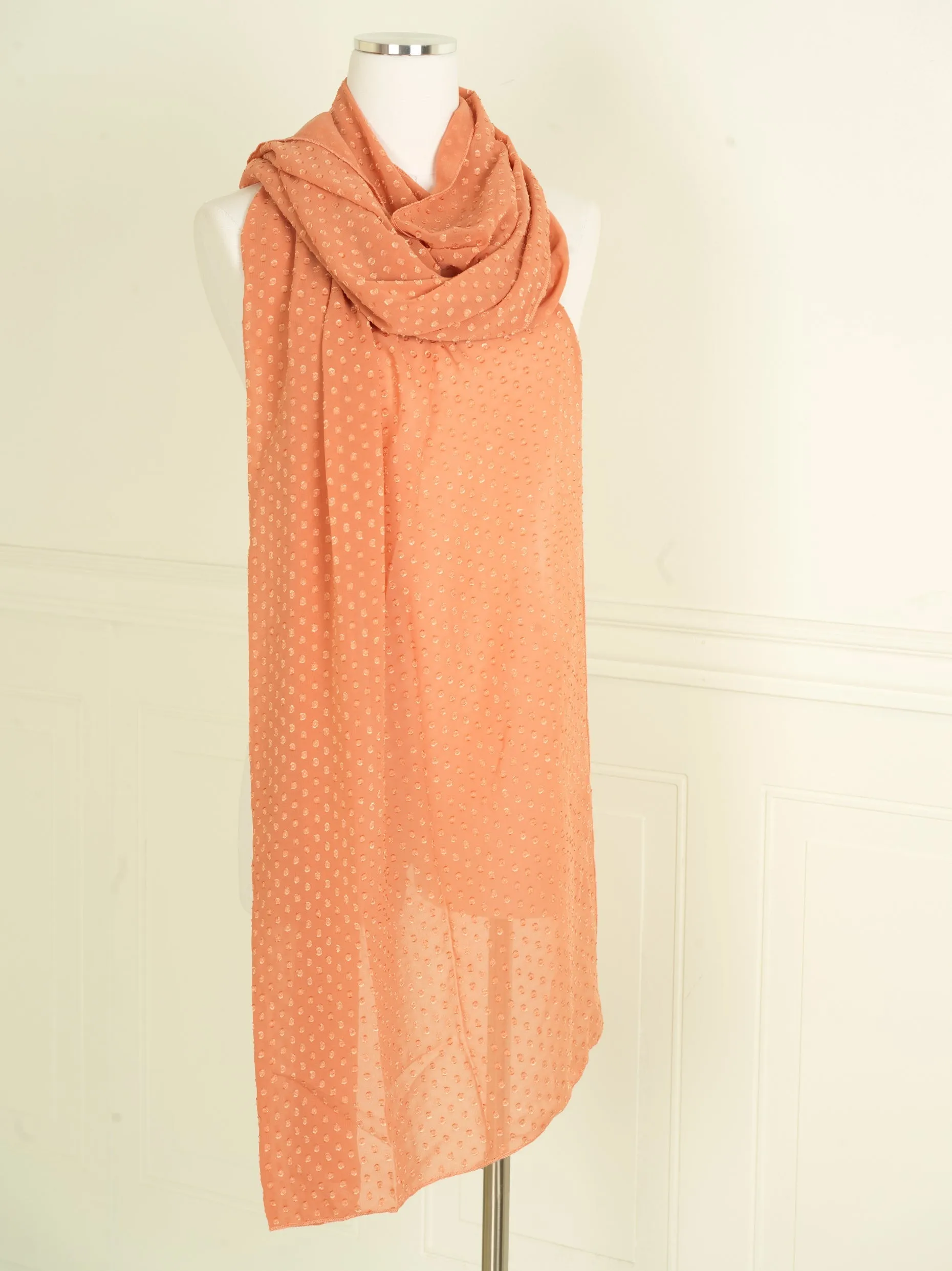 Peach coral Suzanne Scarf