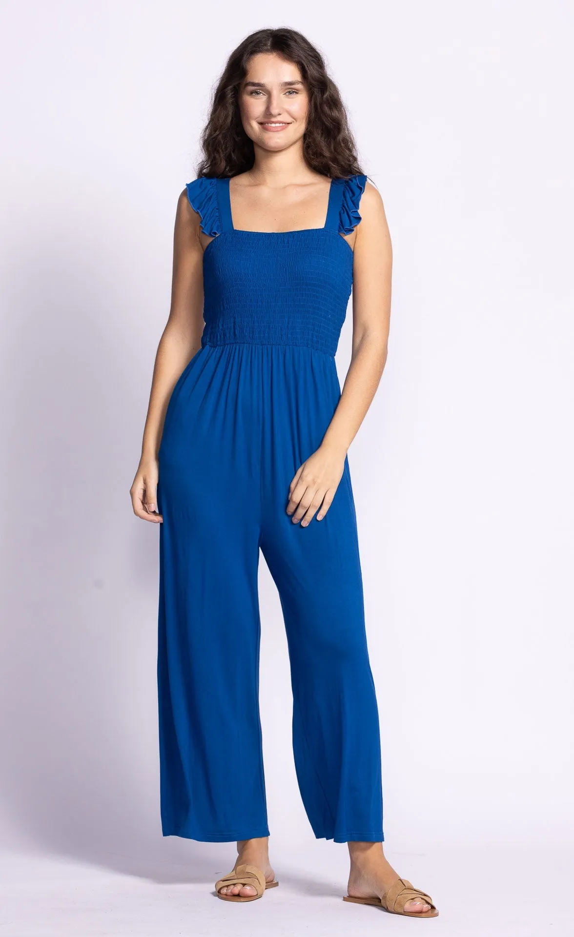 Pink Martini Women's Mav Bamboo Jumpsuit - Royal Blue