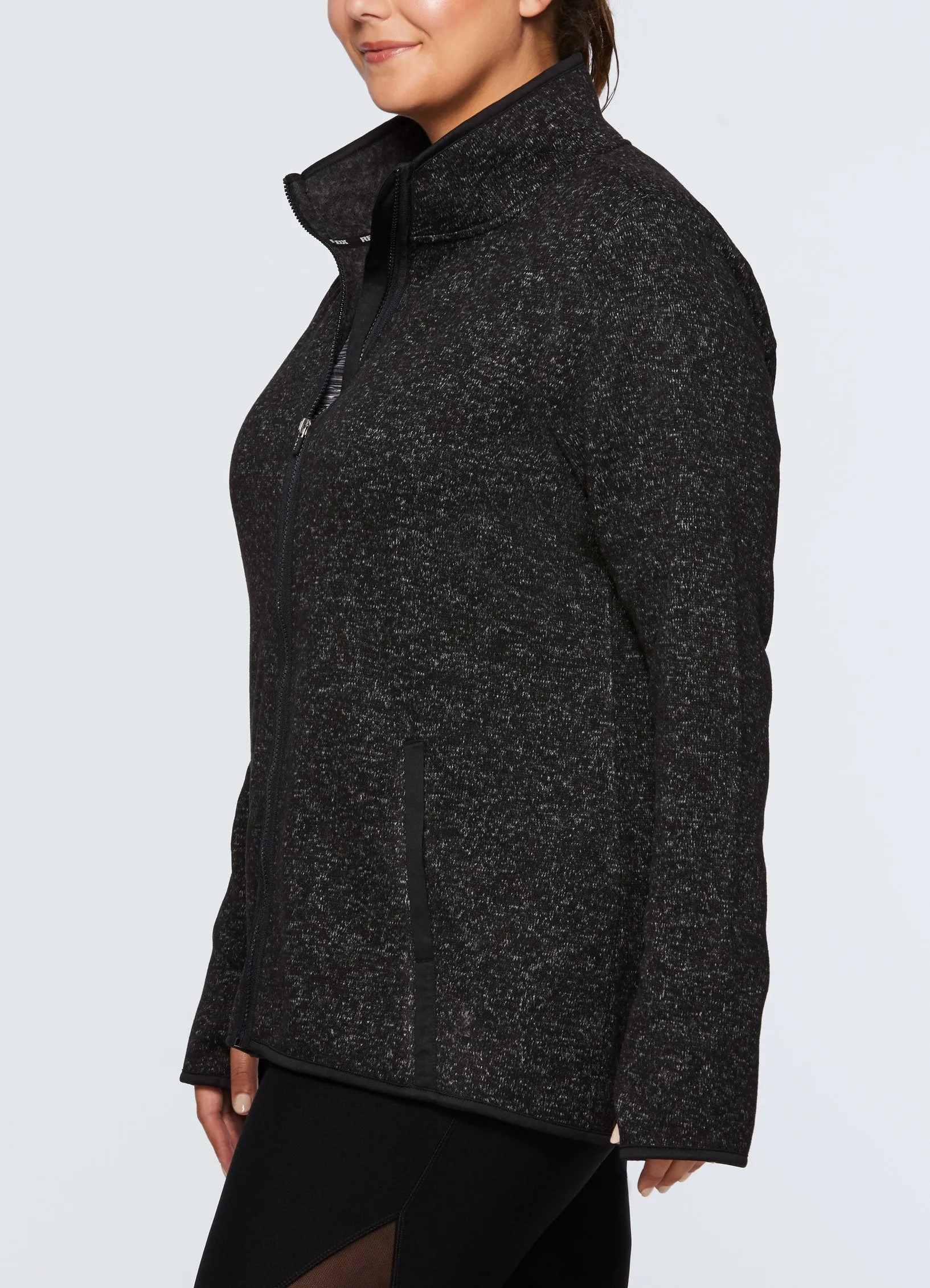 Plus Prime Full-Zip Fleece Sweater Jacket