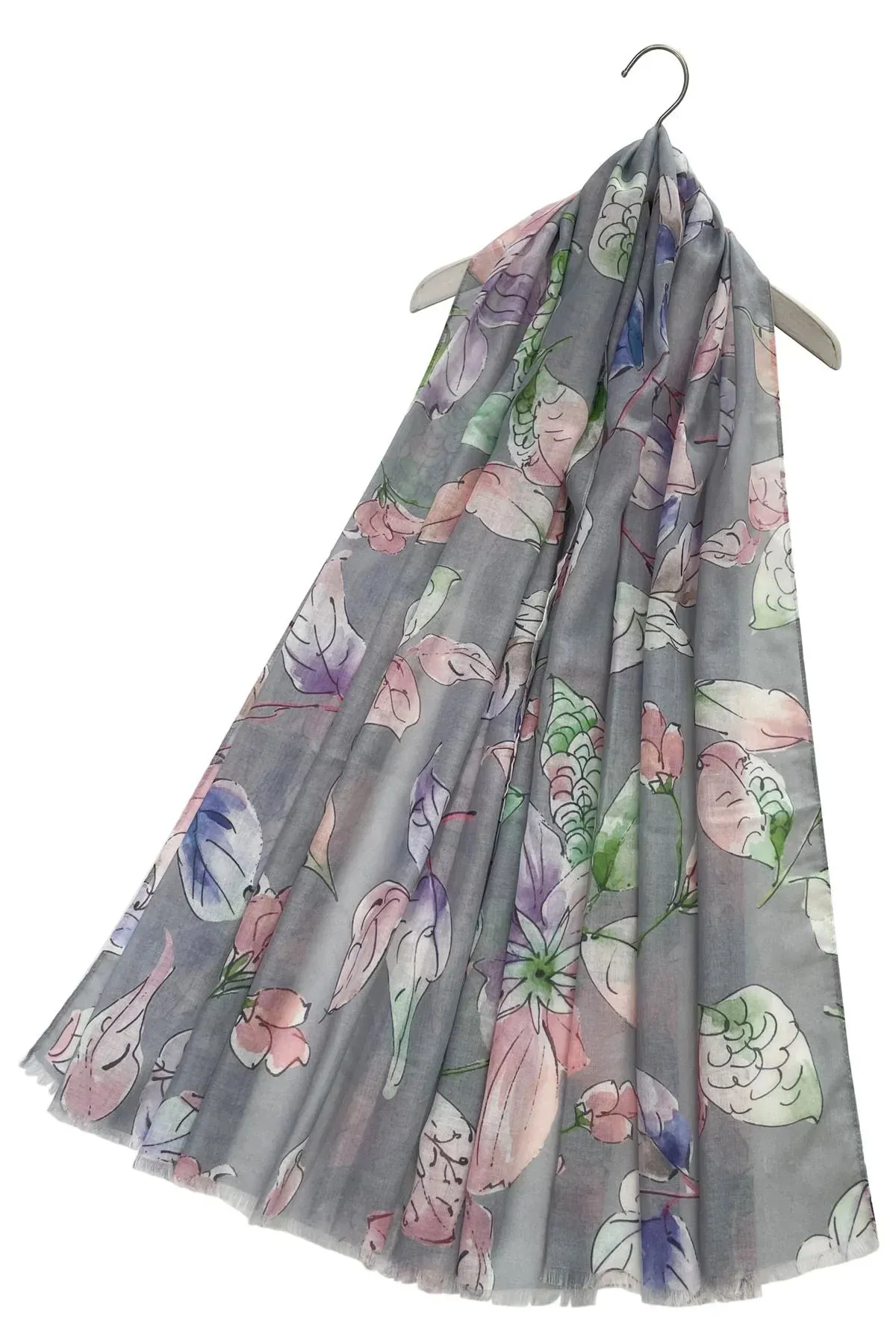 Pretty Leaf Print Scarf