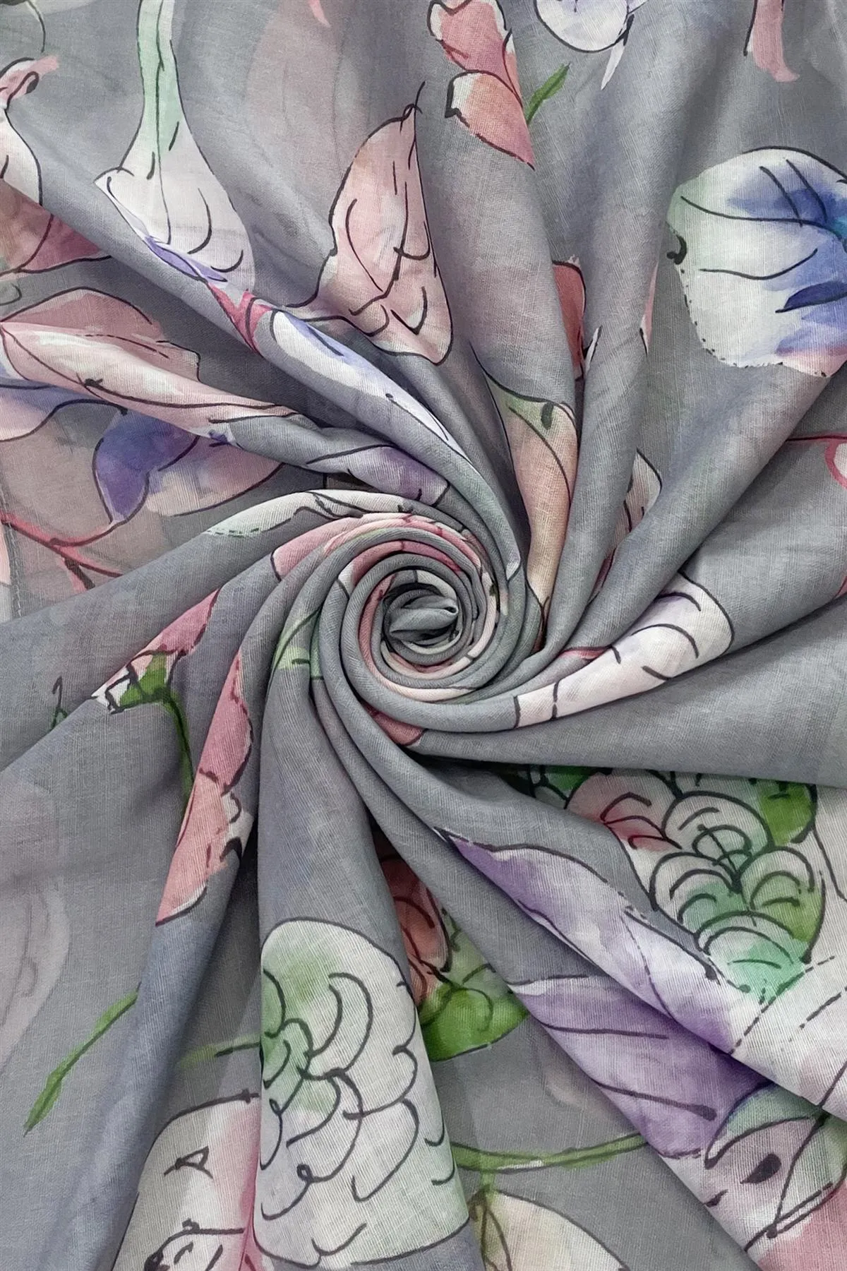 Pretty Leaf Print Scarf