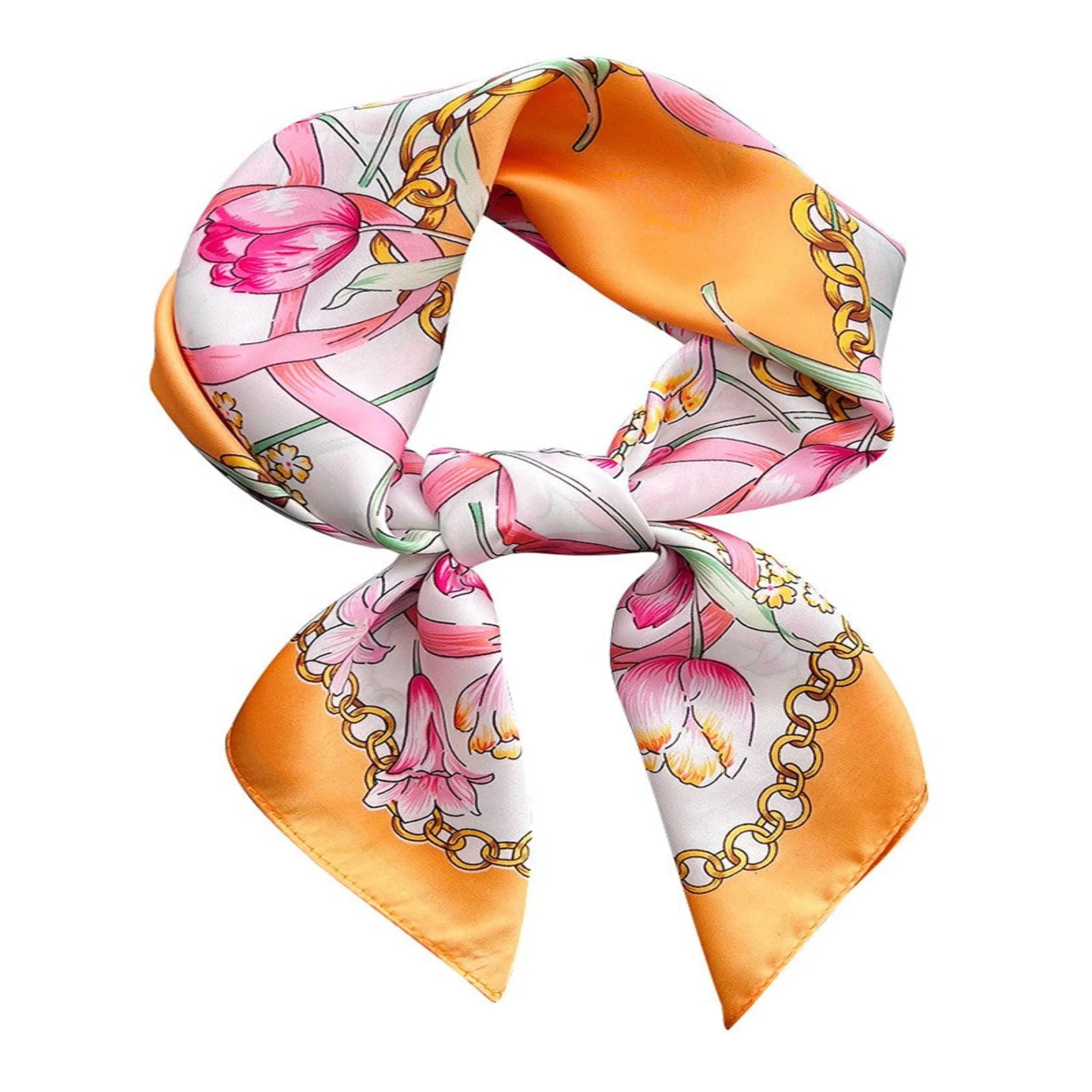 Printed Fashion Scarf - Orange