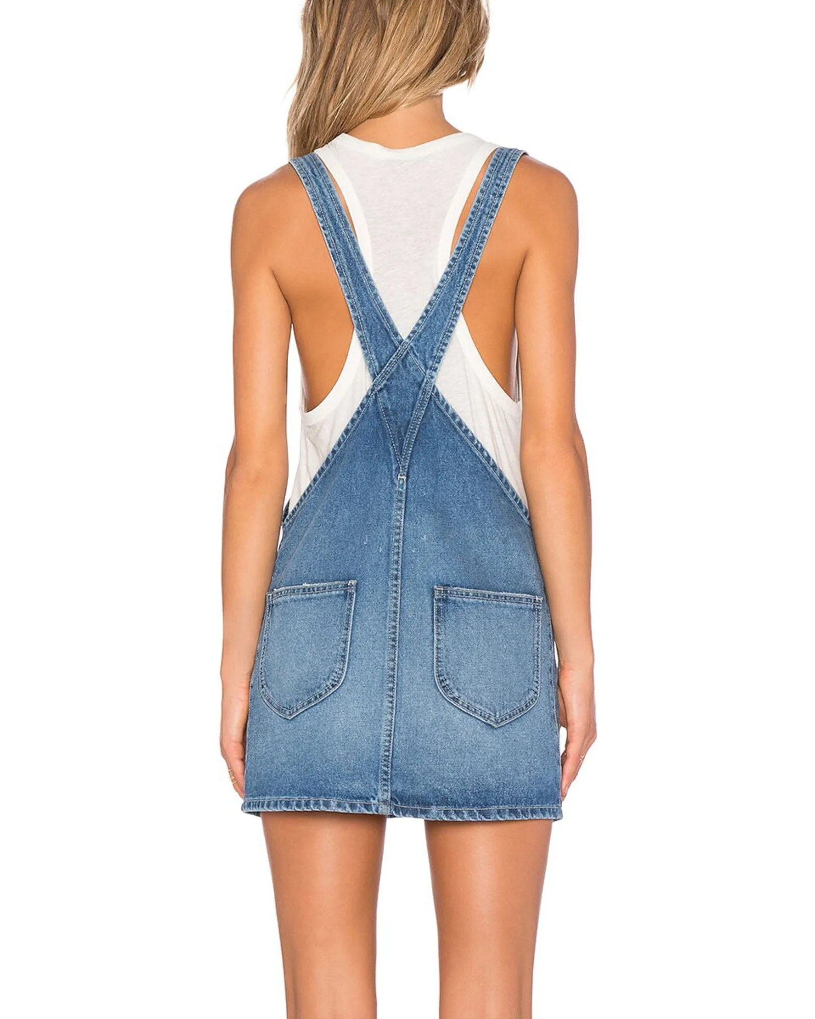 "Sophia" Denim Overall Dress