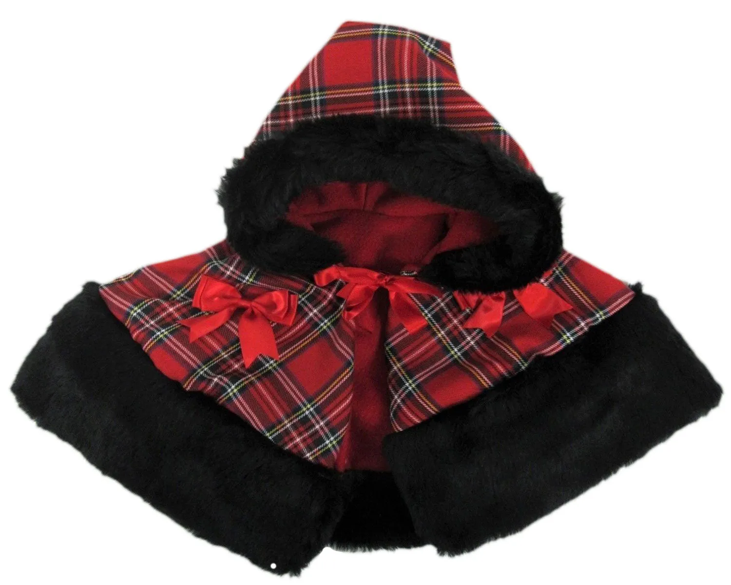 Red Tartan Baby Cape