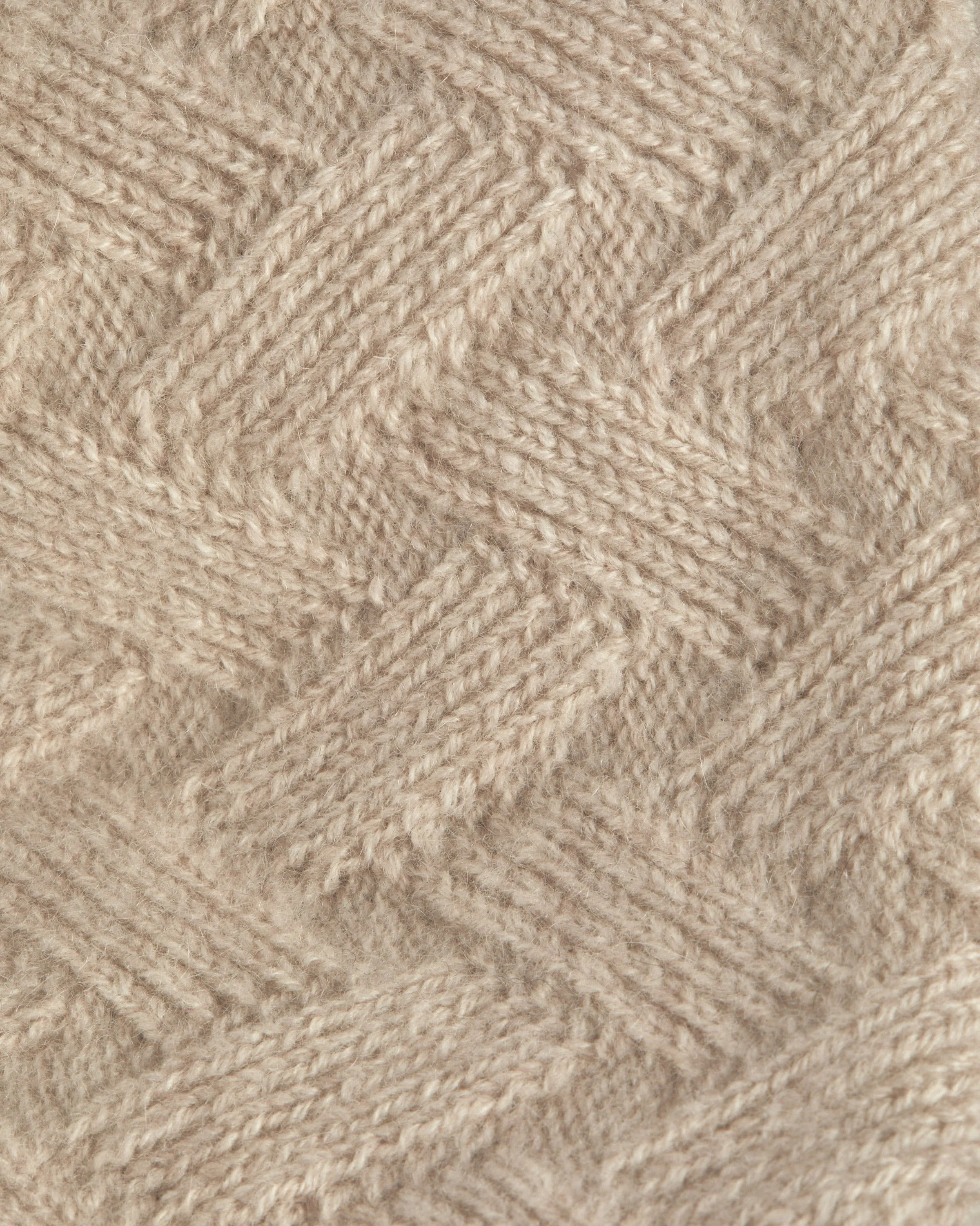 Sanday Cable Knit Pure Cashmere Headband - Wheat