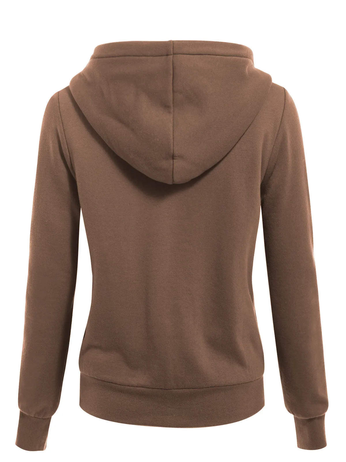 Sherpa Lining Long Sleeve Full Zip Up Cozy Hoodie Jacket Top