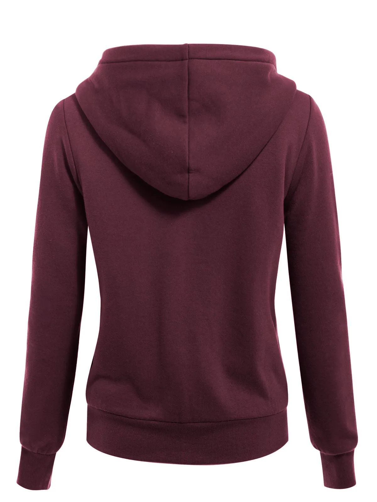 Sherpa Lining Long Sleeve Full Zip Up Cozy Hoodie Jacket Top